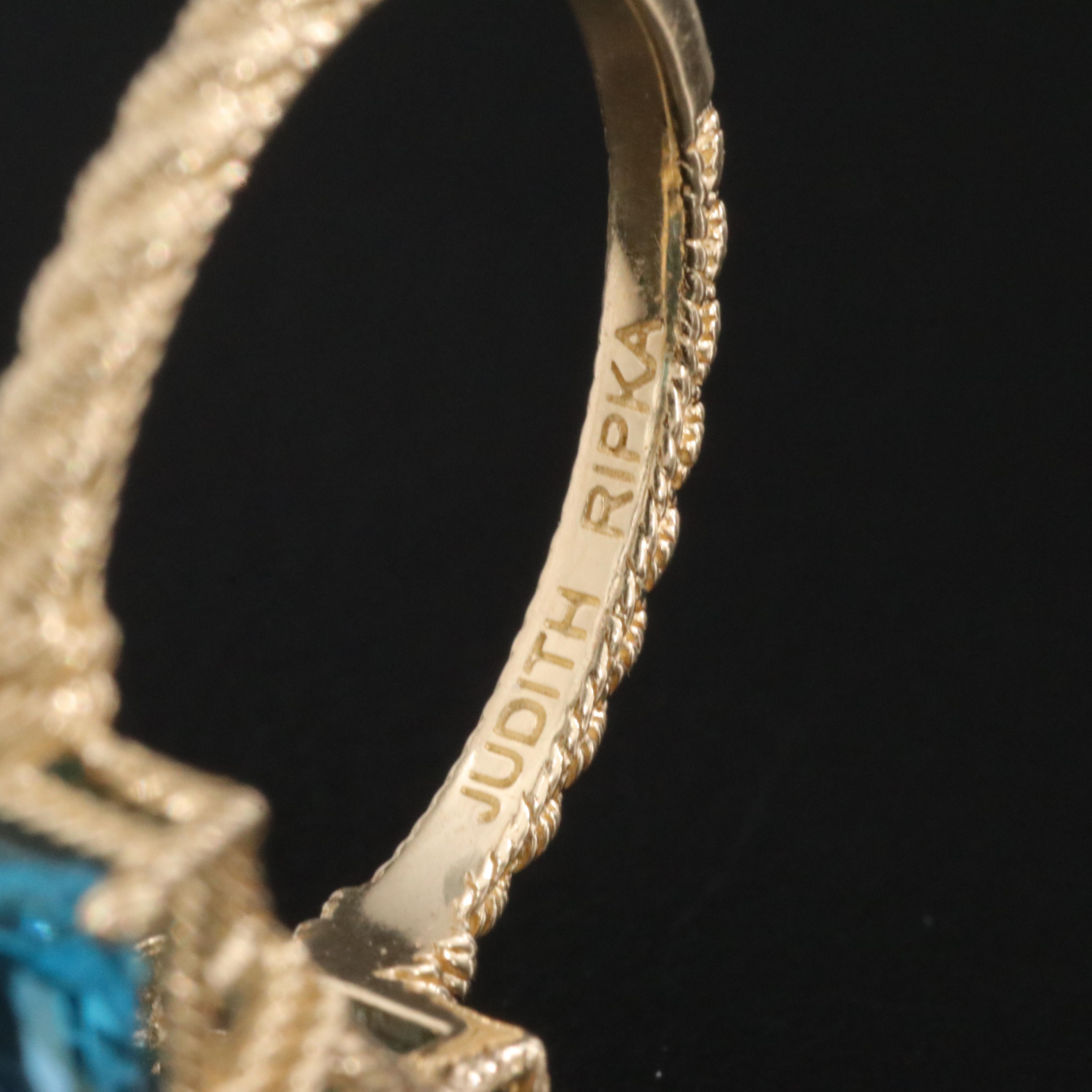Judith Ripka 14K Topaz Ring