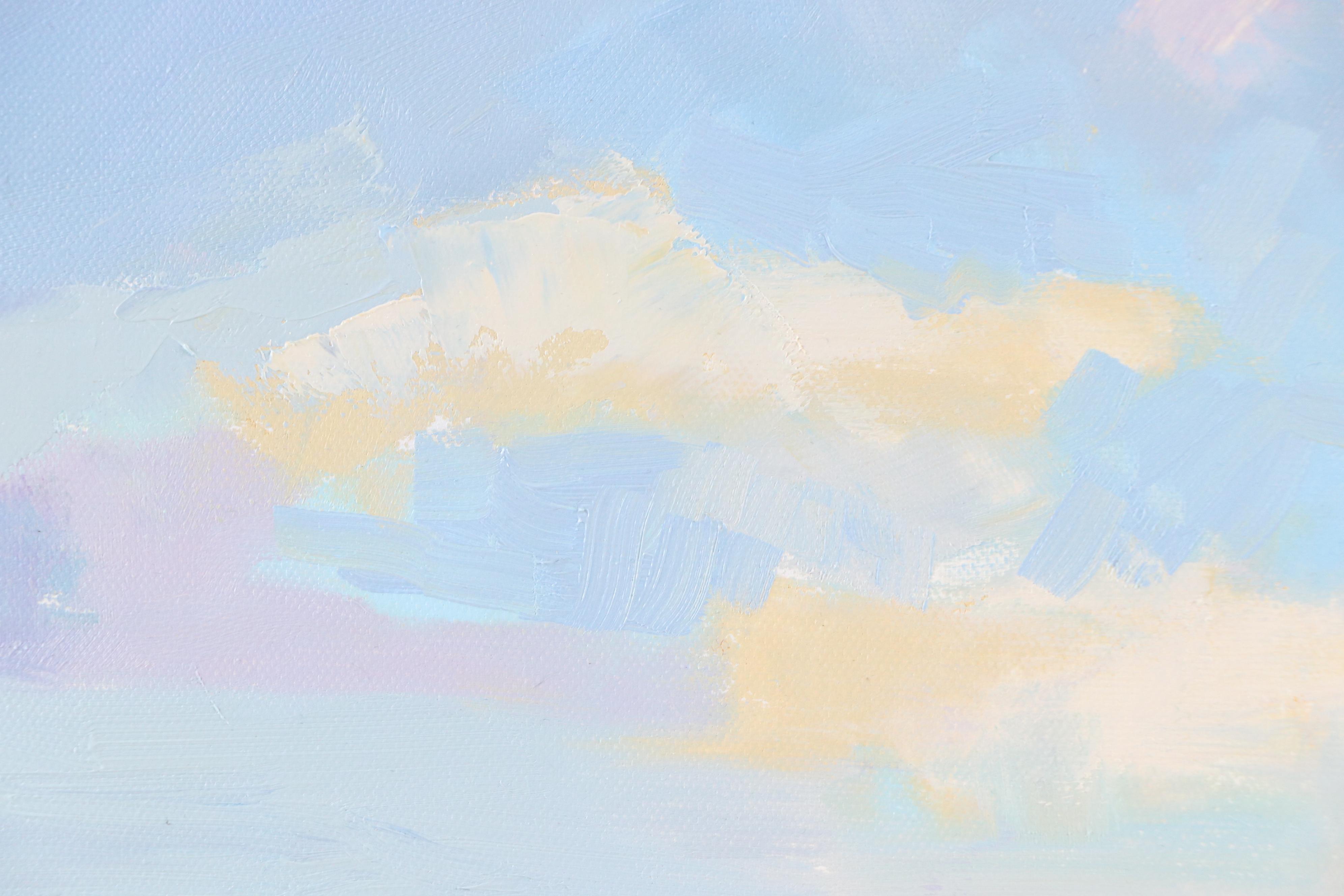 Sarah Brown Landscape Oil Painting "Borrowed Light," 21st Century