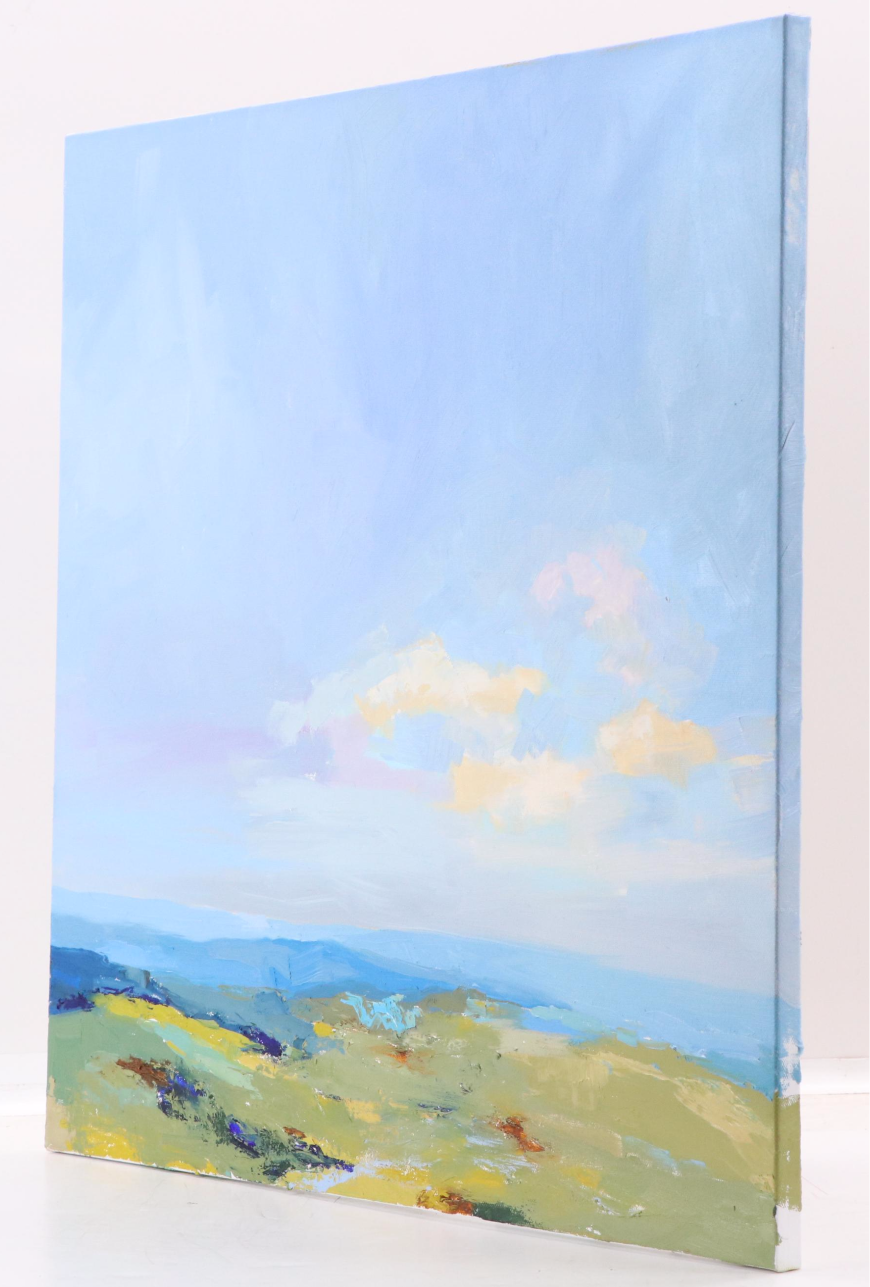 Sarah Brown Landscape Oil Painting "Borrowed Light," 21st Century