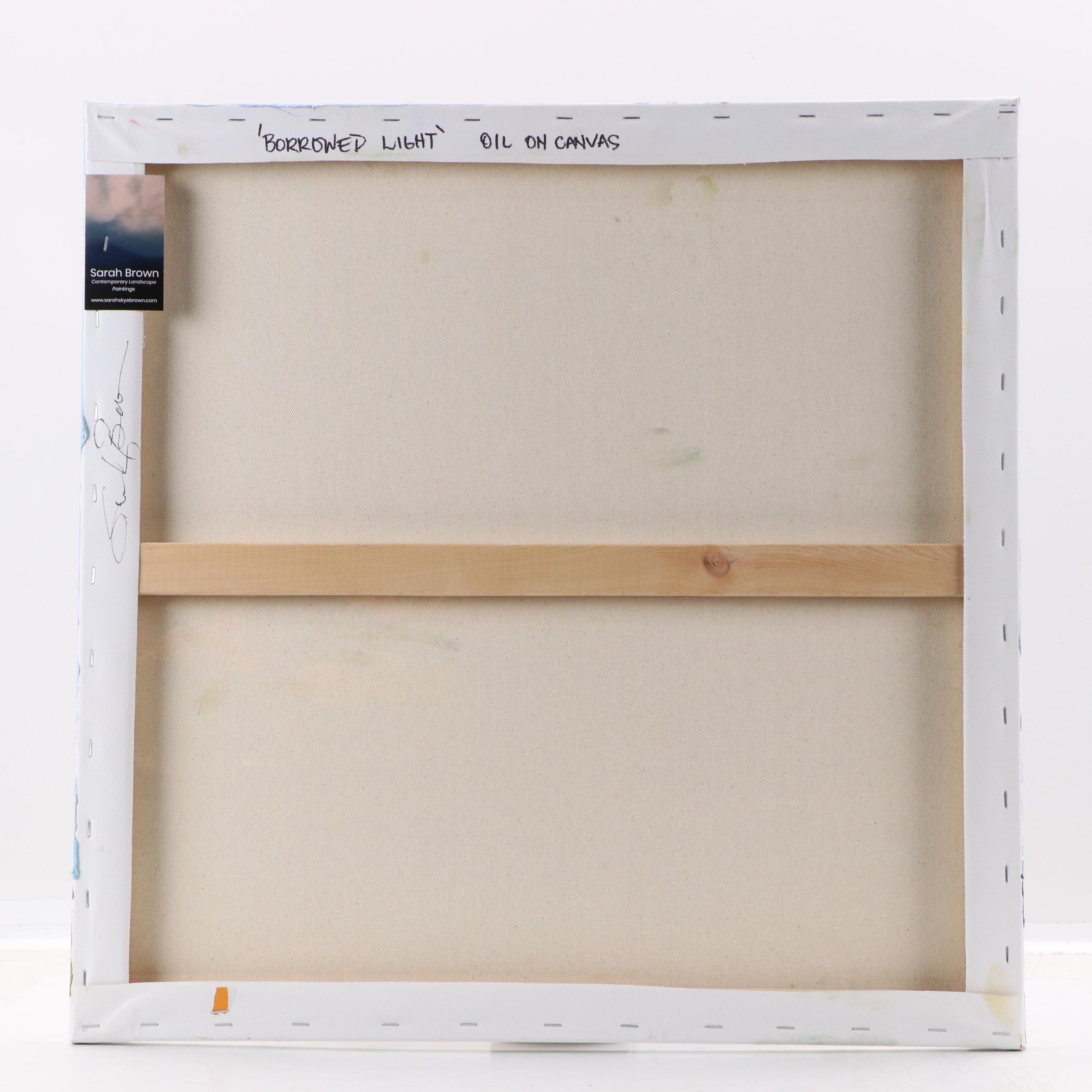 Sarah Brown Landscape Oil Painting "Borrowed Light," 21st Century