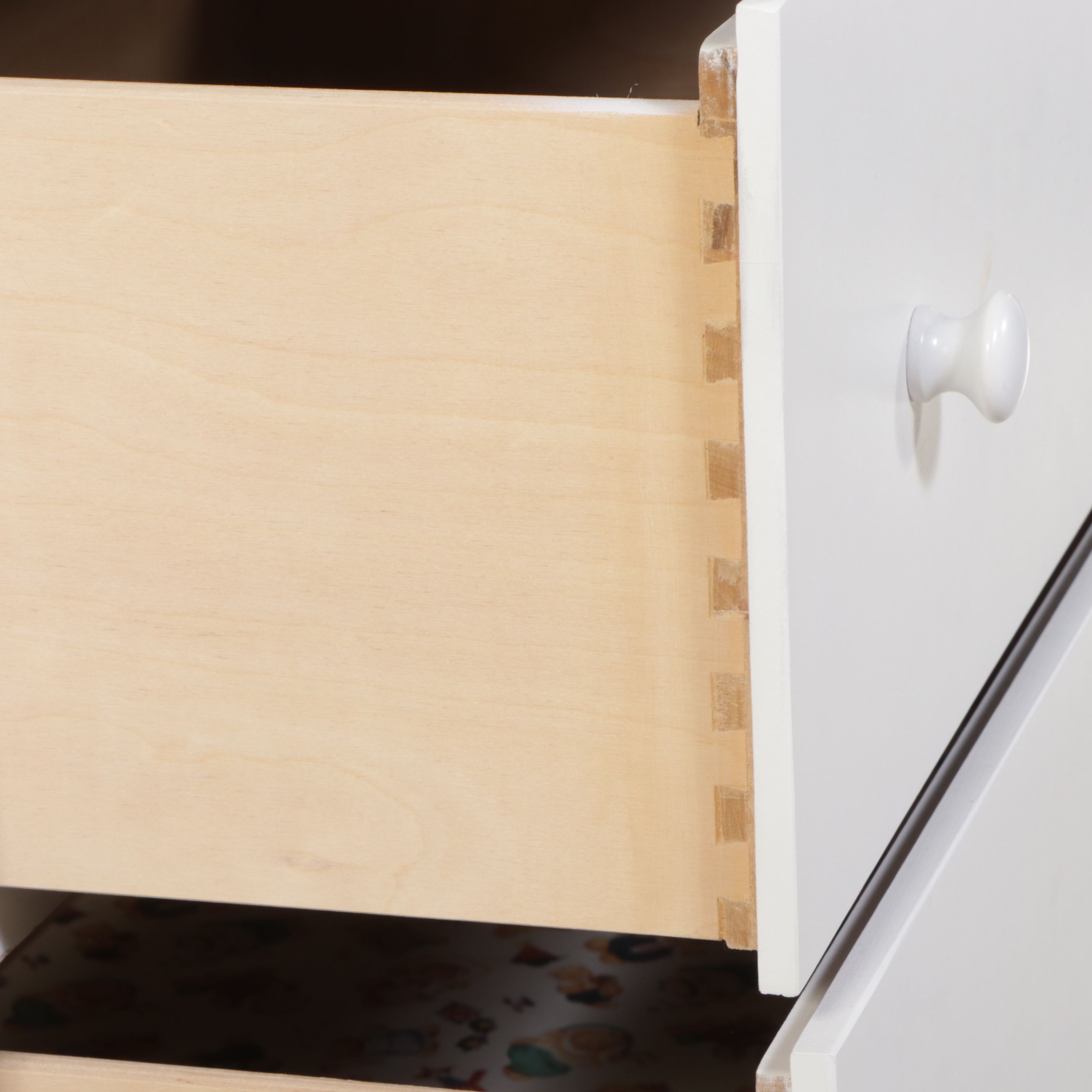 Stanley Furniture White Painted Wood Tall Chest of Drawers