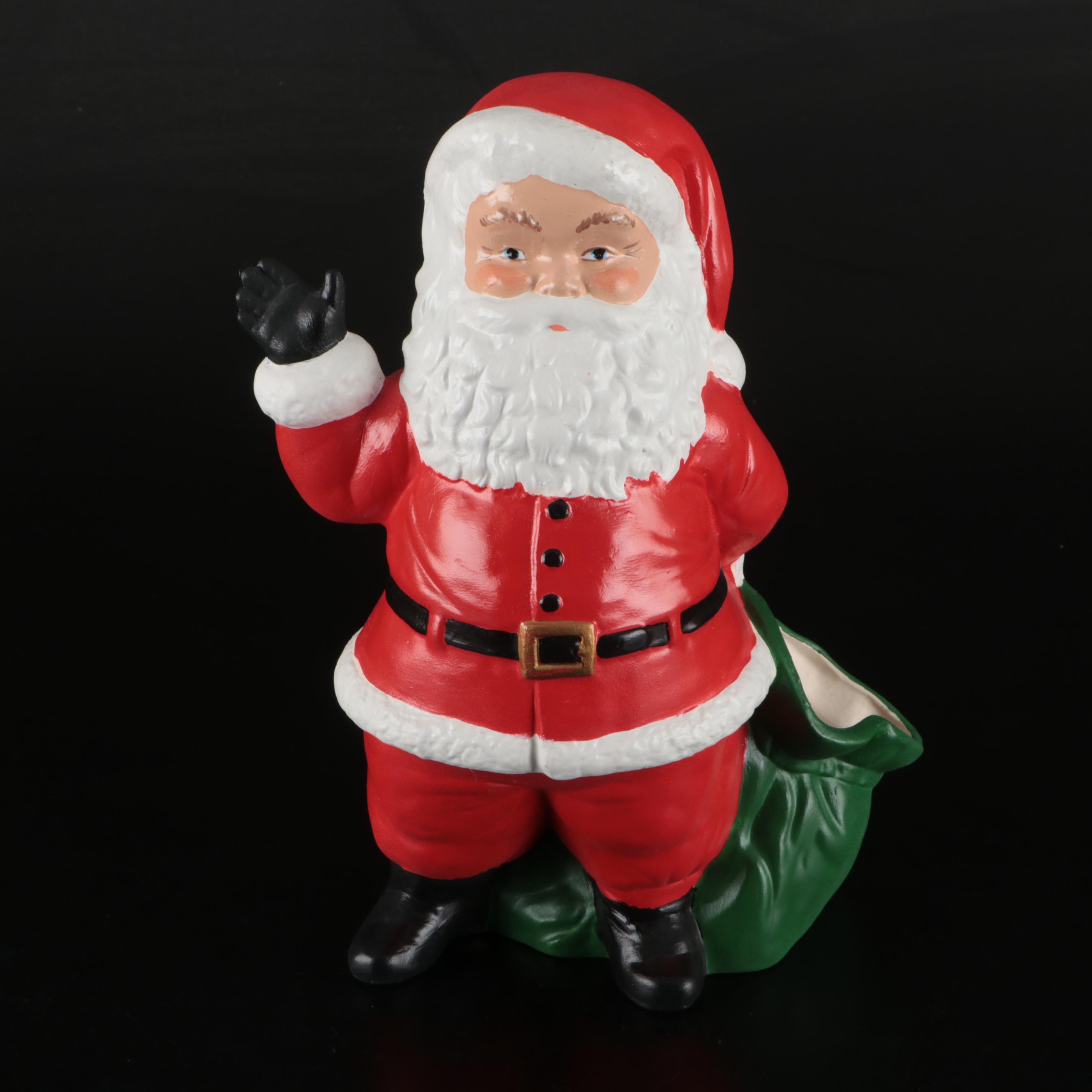 Glass Christmas Trees with Santa Boxes and More Decor