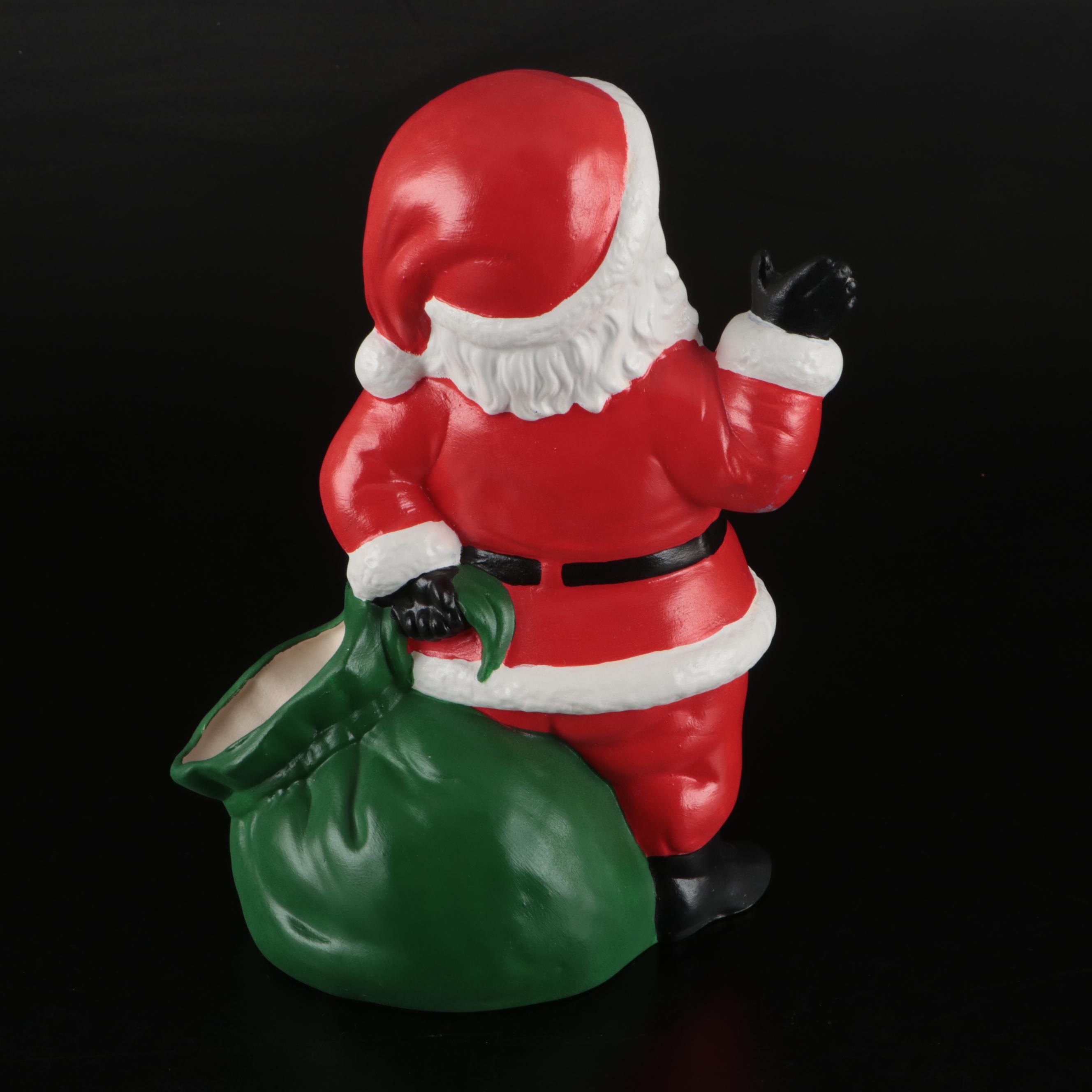 Glass Christmas Trees with Santa Boxes and More Decor