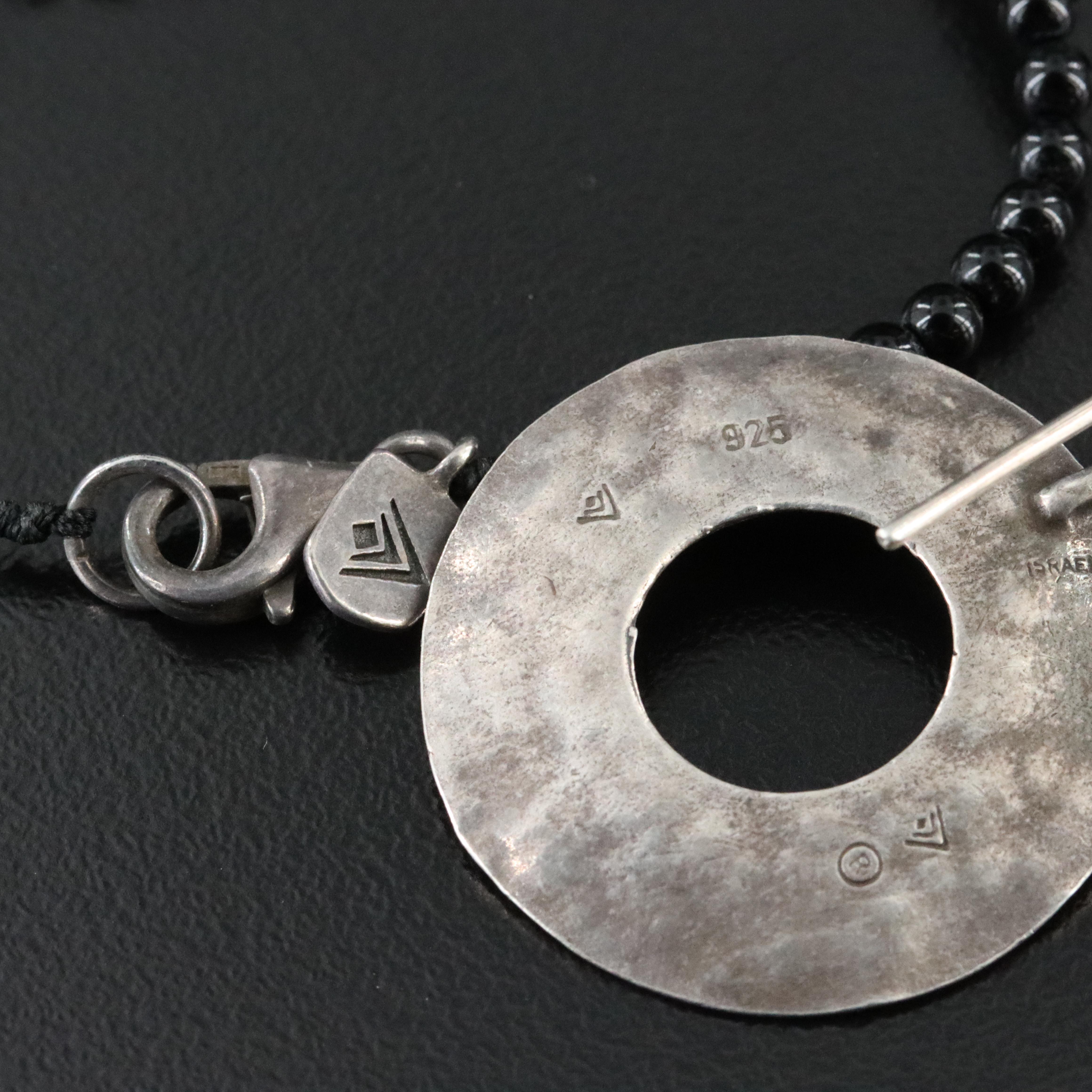 Silpada Sterling Black Onyx Necklace and Pendulum Earrings