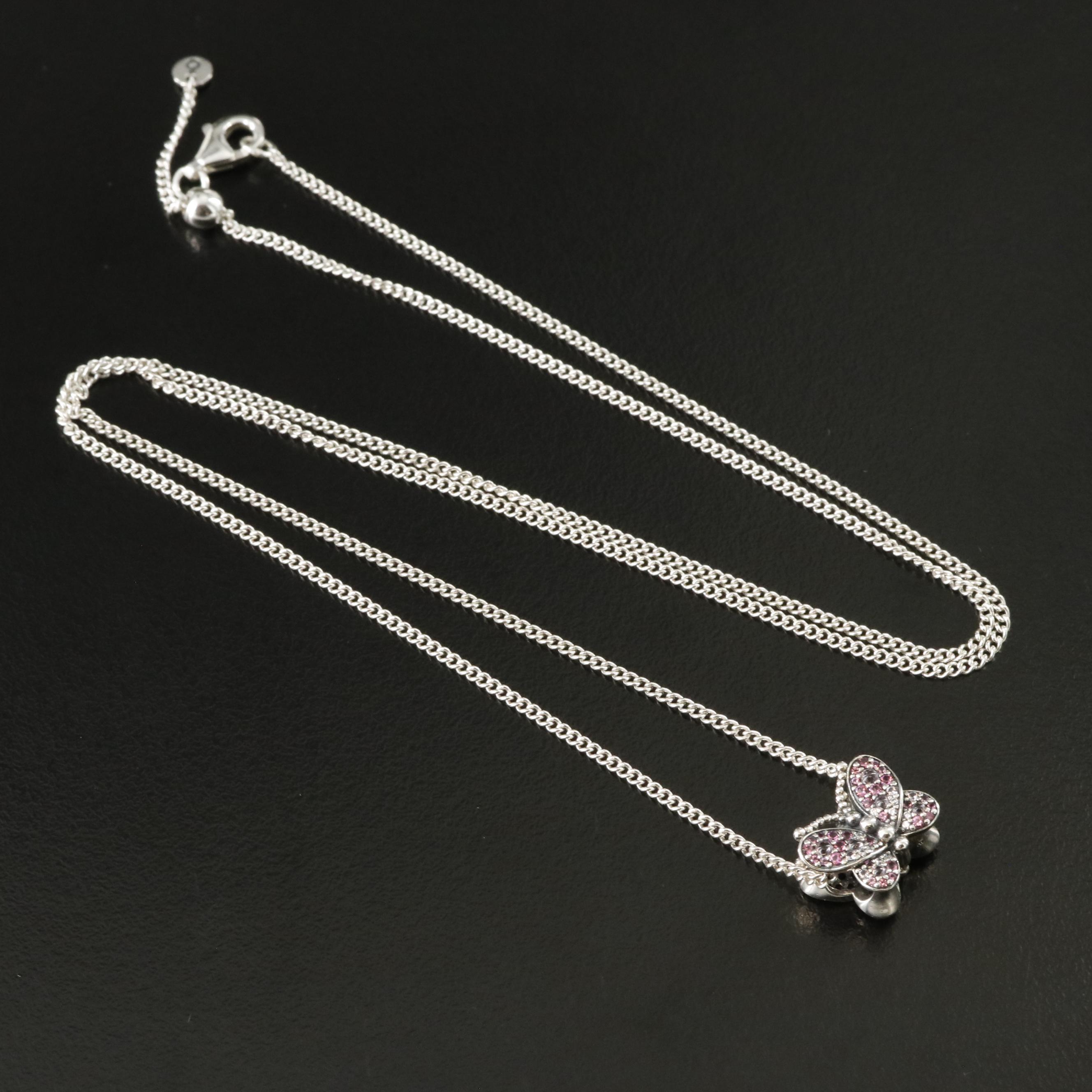 Pandora Sterling Crystal and CZ Pendant Necklace