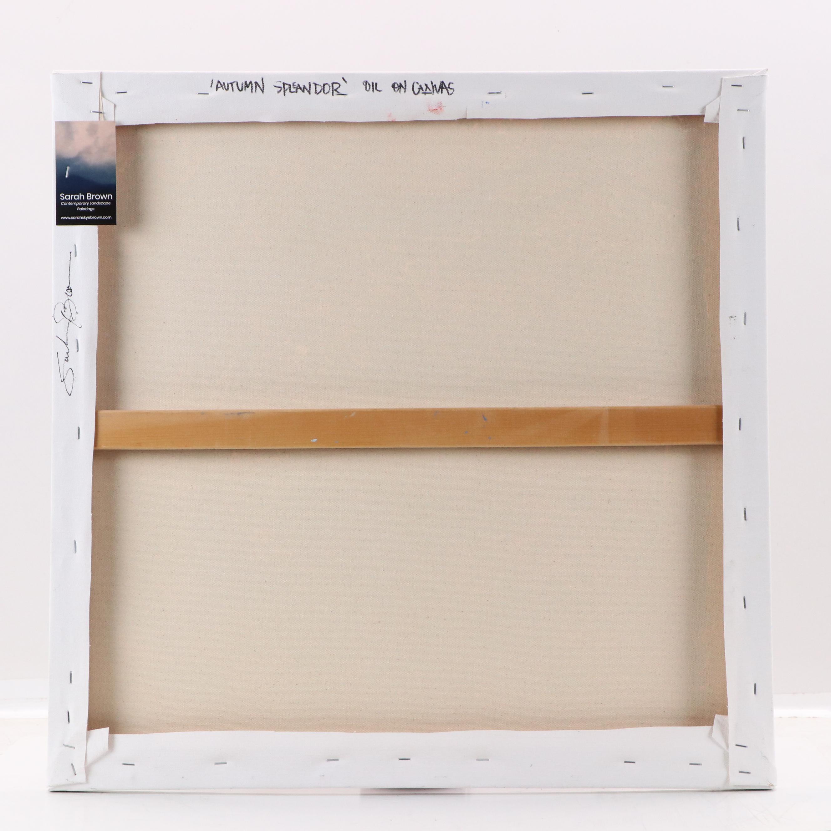 Sarah Brown Landscape Oil Painting "Autumn Splendor," 21st Century