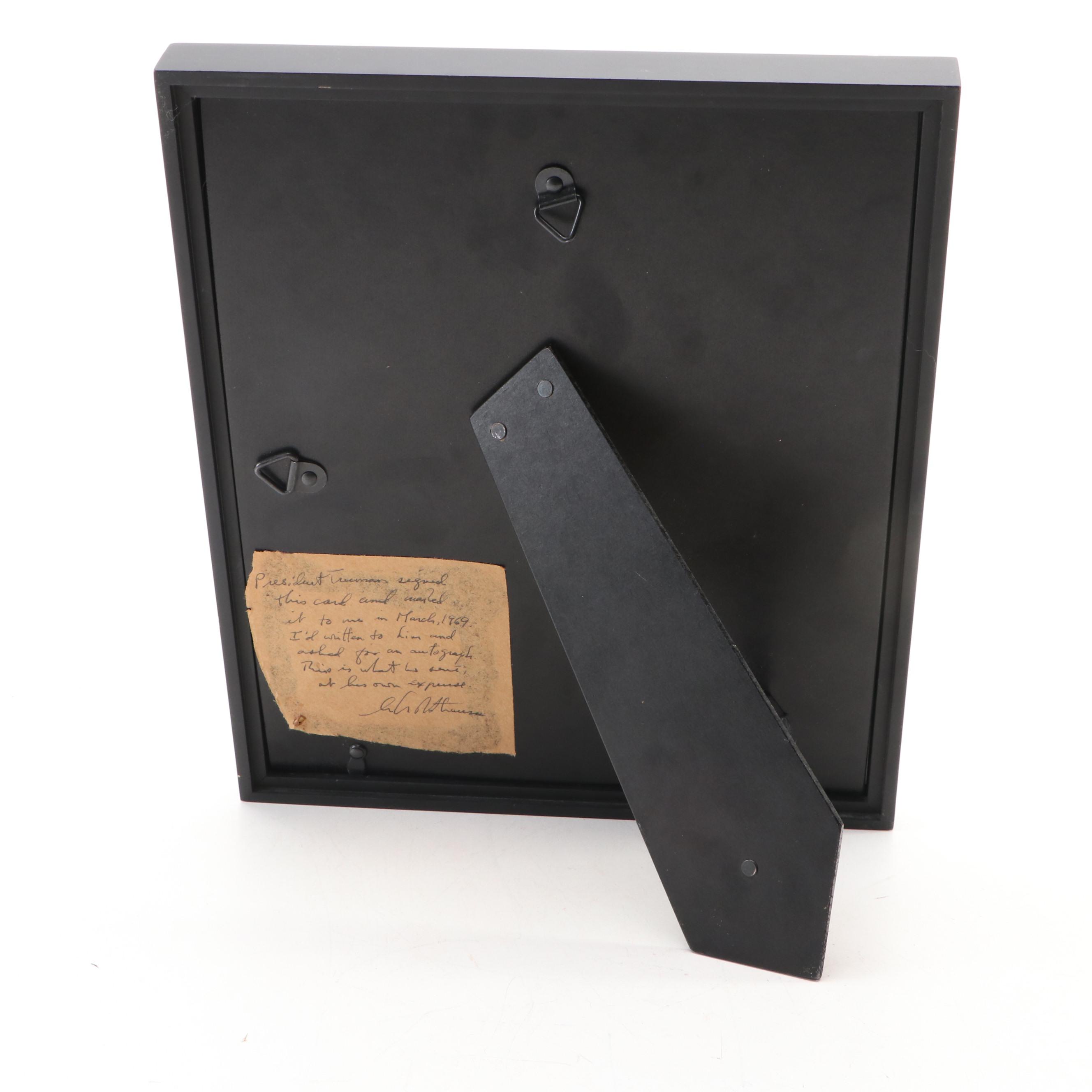 Harry Truman Signed Card, Mid-20th Century