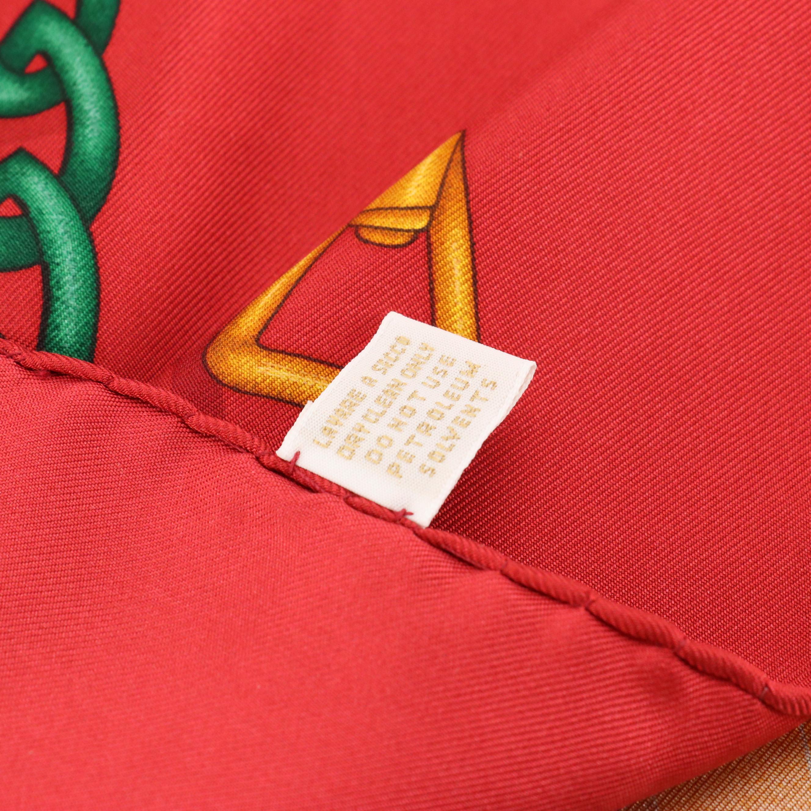 Gucci Equestrian Motif Silk Twill Scarf