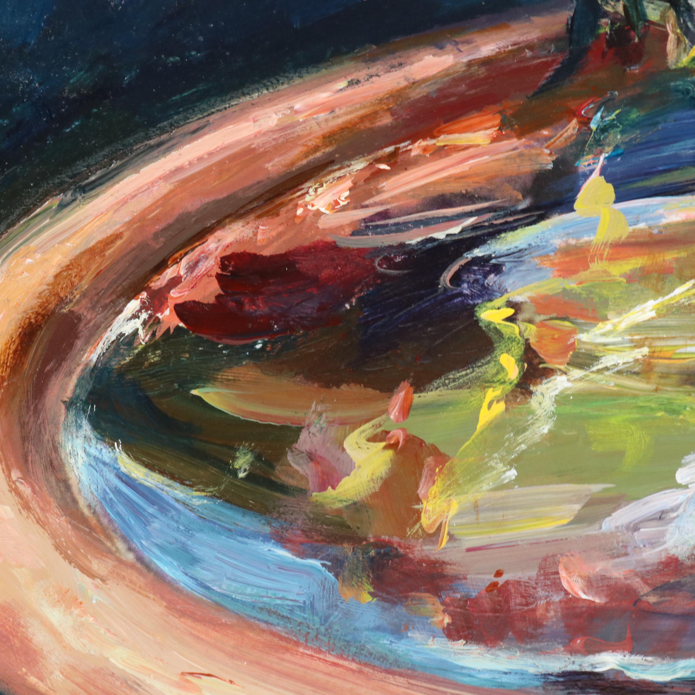 Adam Deda Oil Painting of Bird "Fountain," 2025