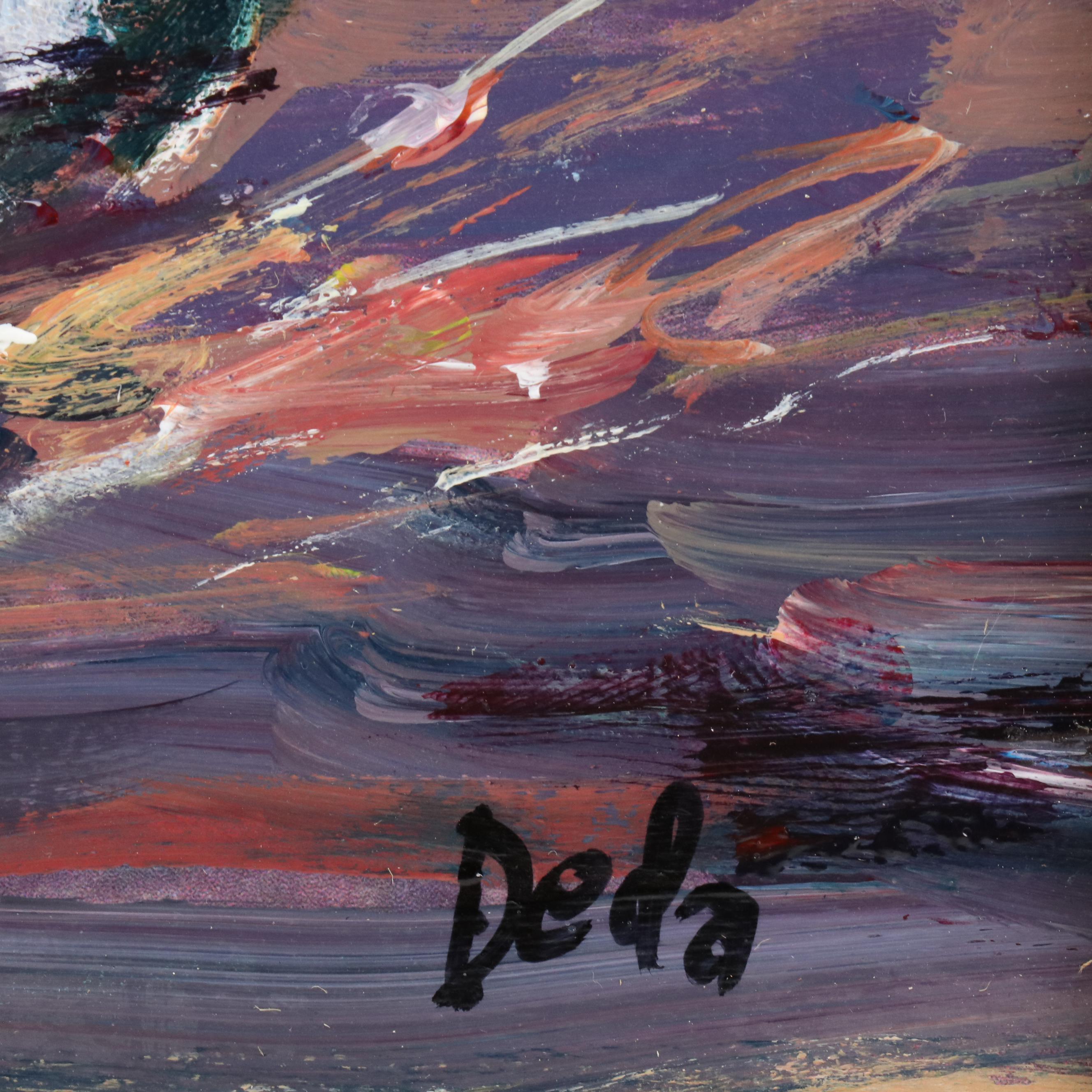 Adam Deda Oil Painting of Bird "Fountain," 2025