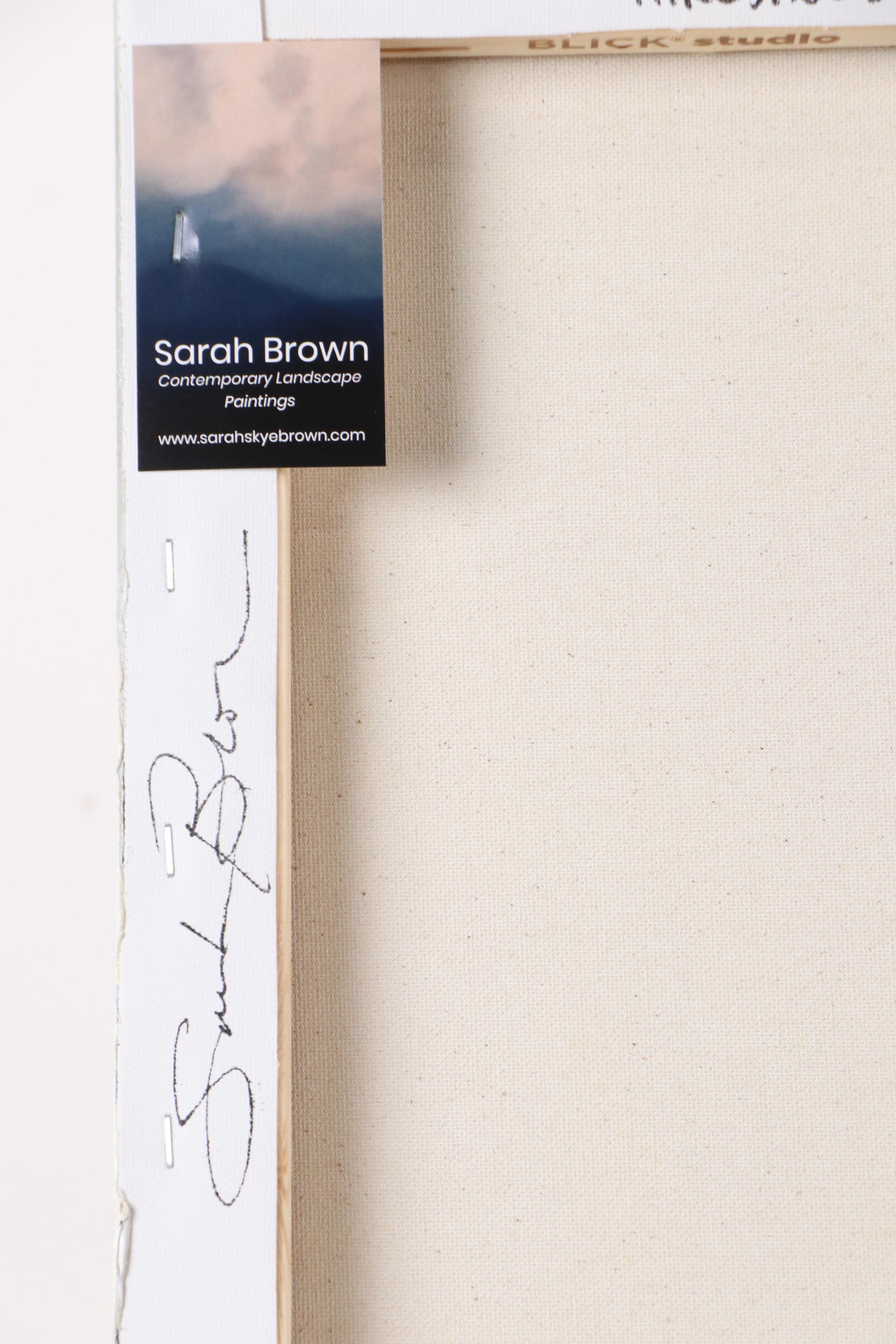 Sarah Brown Landscape Oil Painting "Threshold In Blue Green," 21st Century