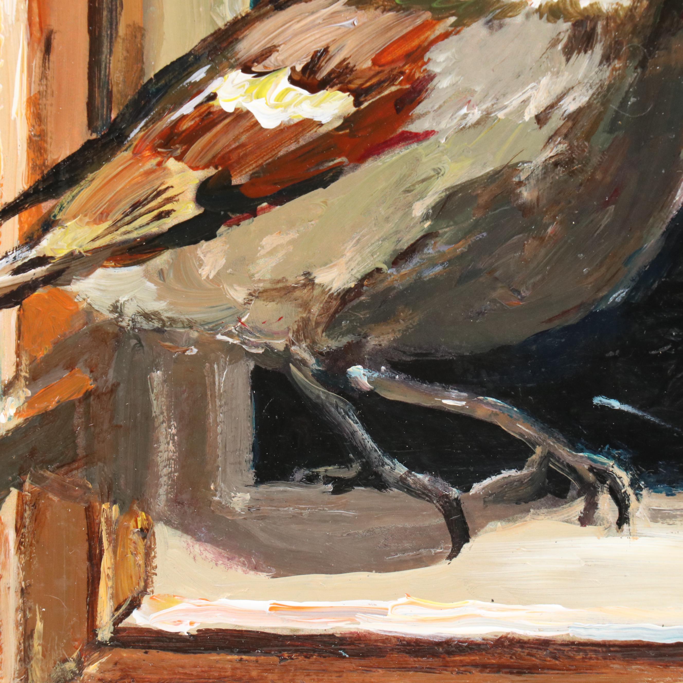 Adam Deda Oil Painting of Bird "The Call of the Stars," 2025