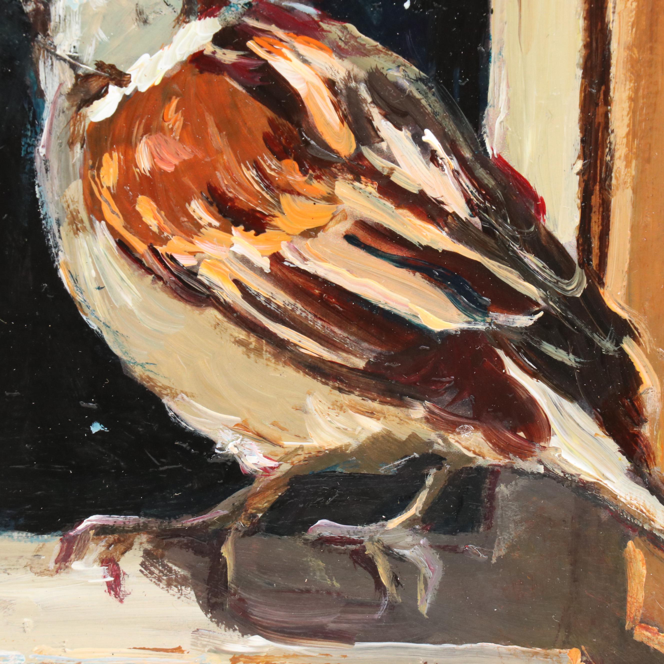 Adam Deda Oil Painting of Bird "The Call of the Stars," 2025