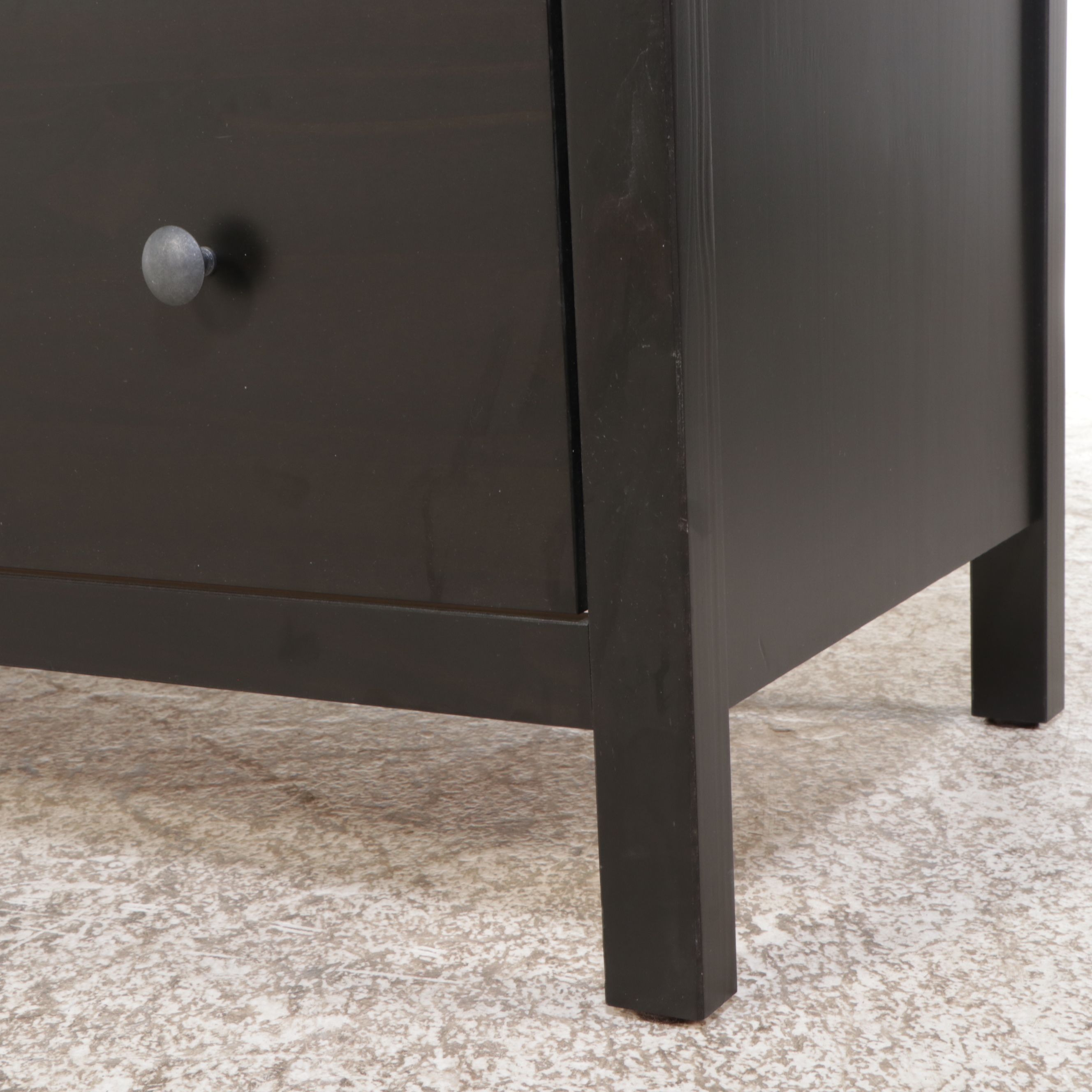 Contemporary Ebonized Wood Chest of Drawers