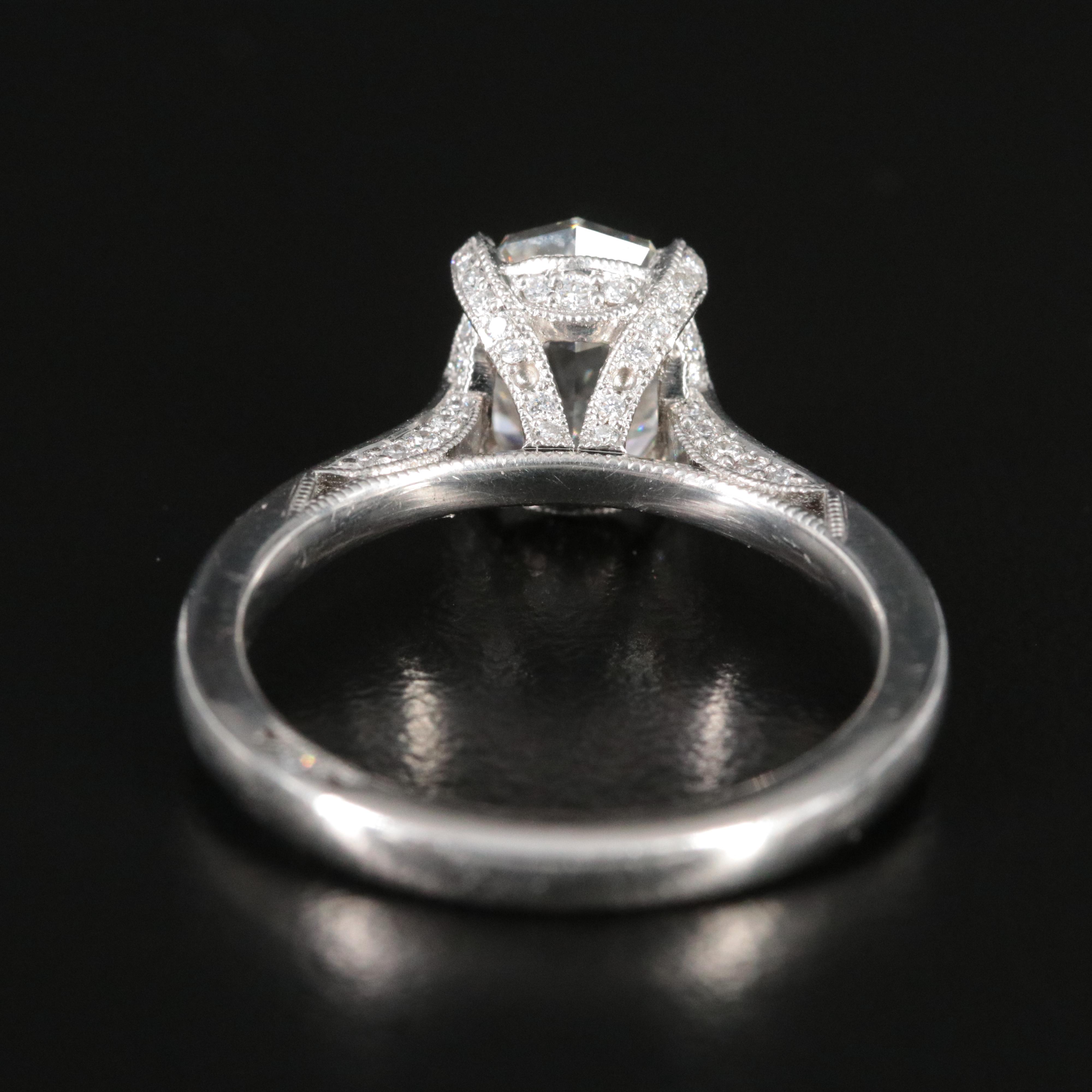 Tacori Platinum 2.31 CTW Diamond Ring with Internally Flawless Center and GIA