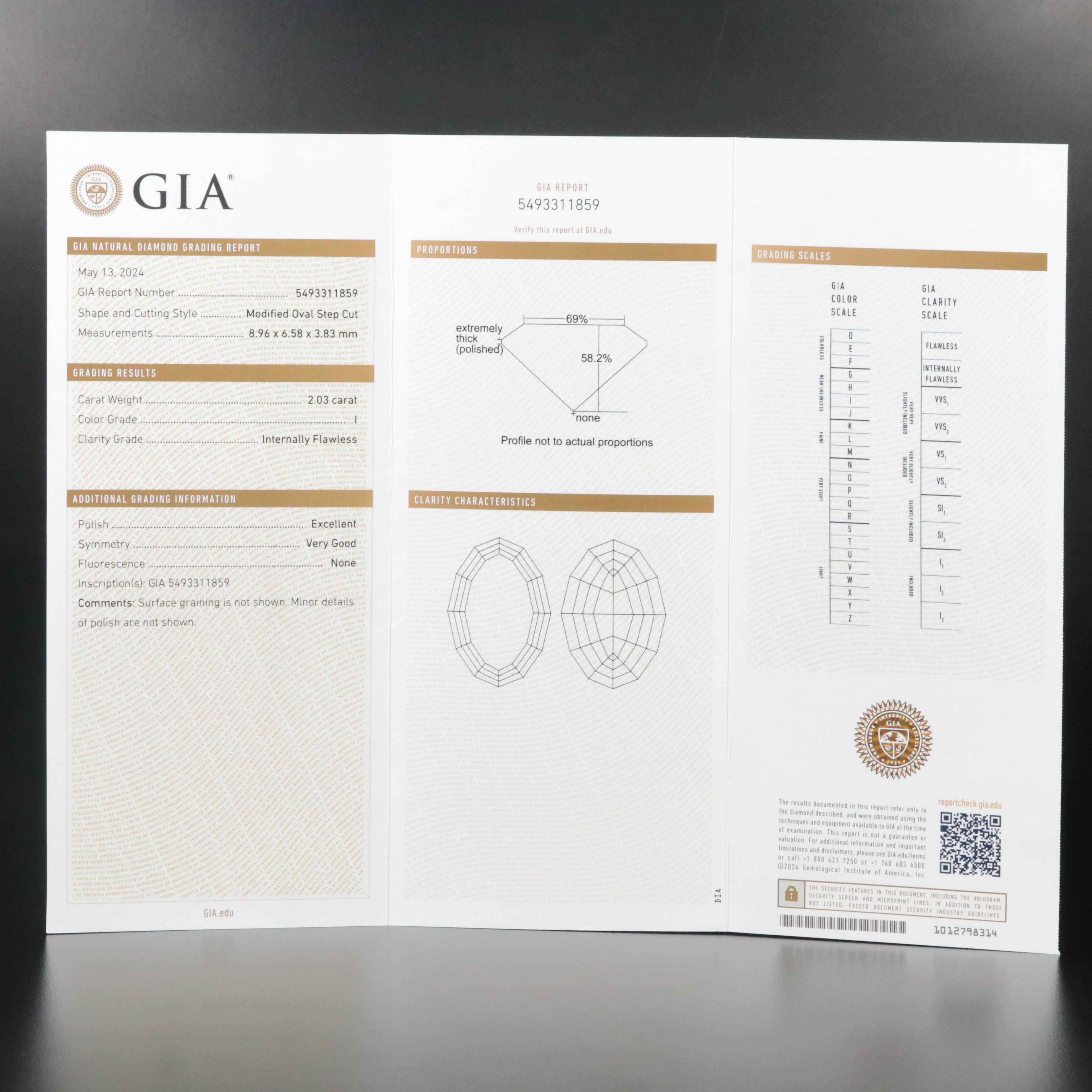 Tacori Platinum 2.31 CTW Diamond Ring with Internally Flawless Center and GIA