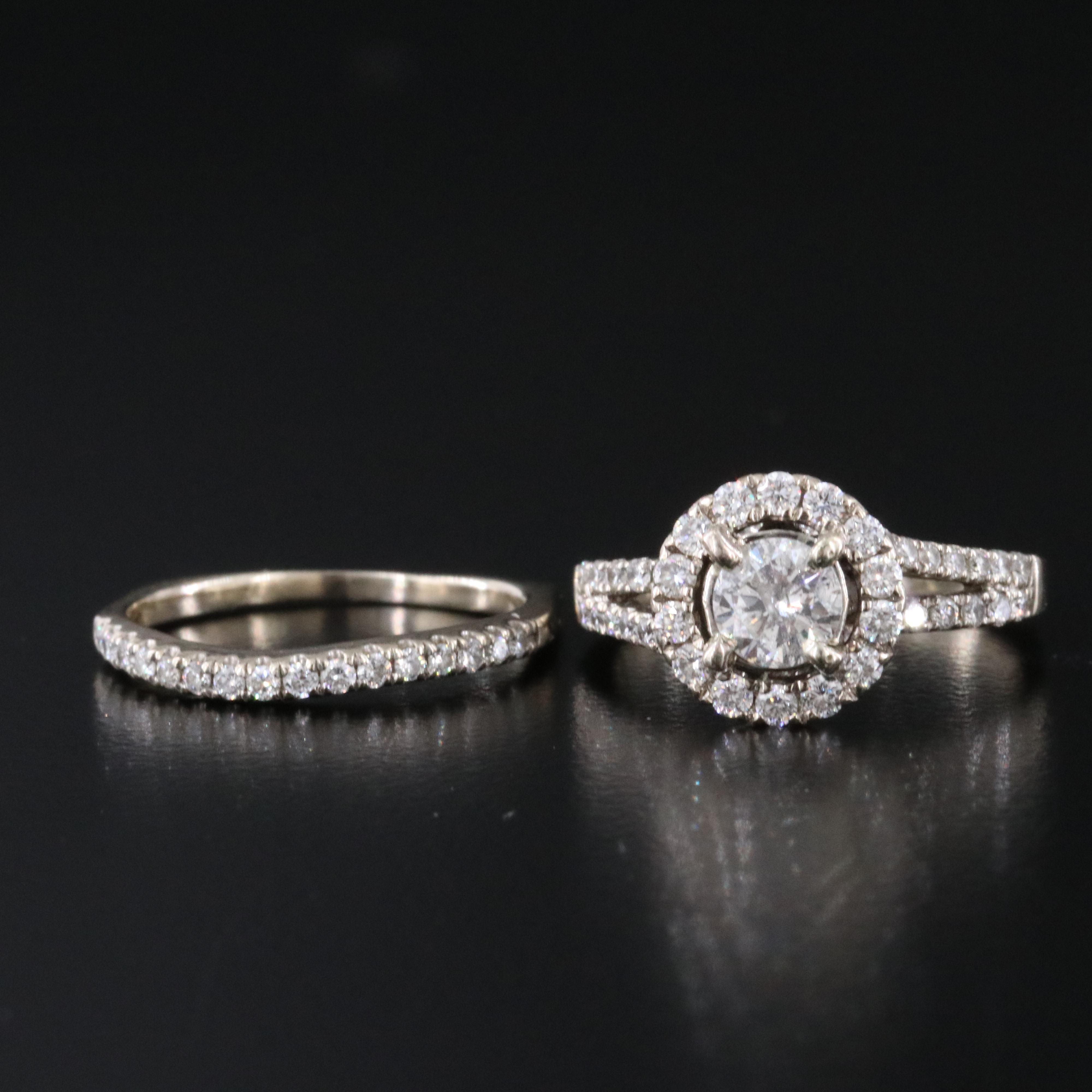 14K 1.03 CTW Diamond Ring Set