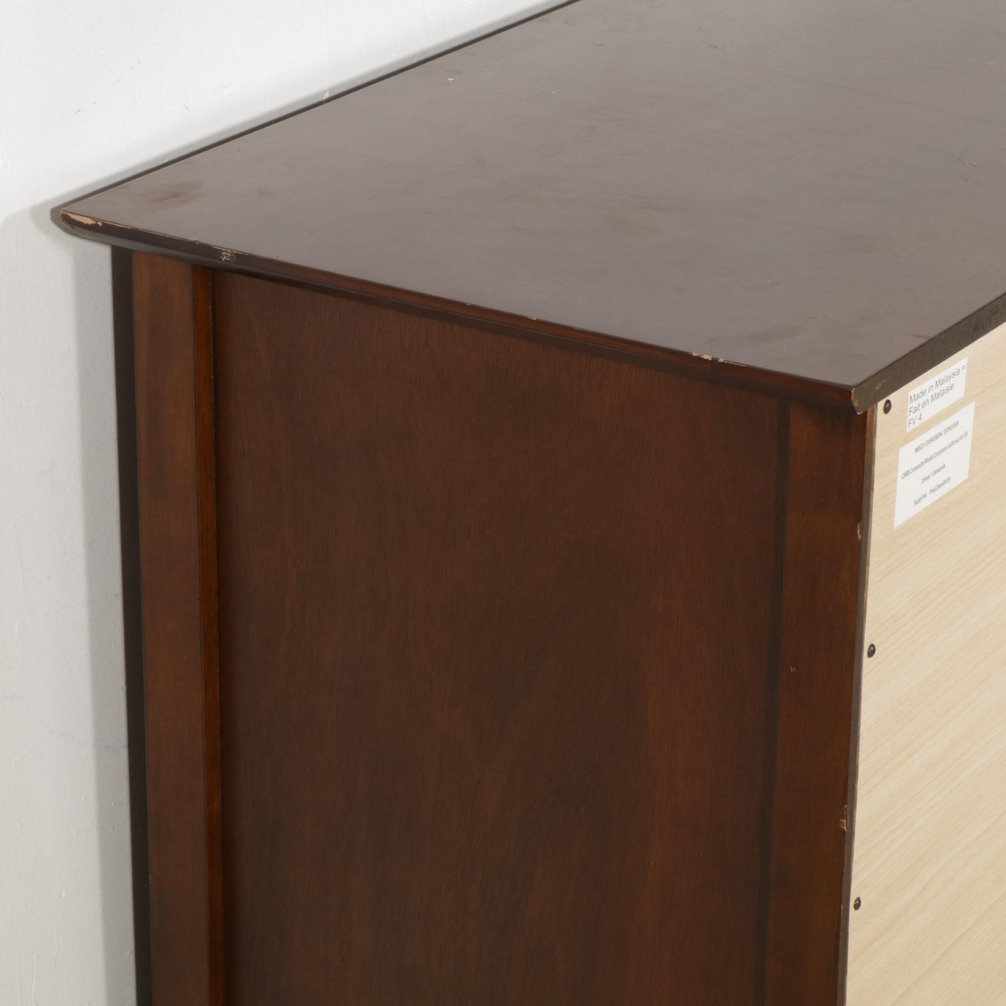 Mieco Mahogany Dresser and Mirror, 21st Century