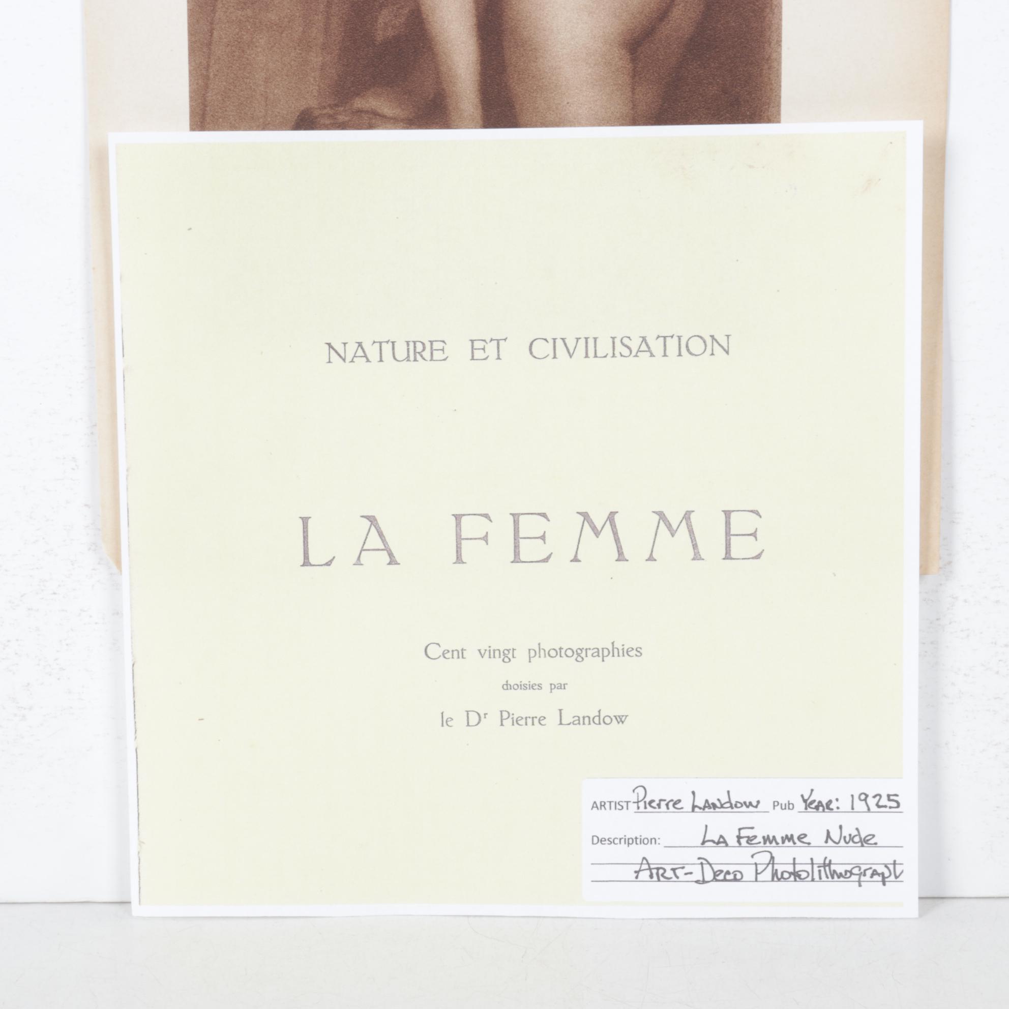 Dr. Pierre Landow "La Femme Nude" Lithograph, 1925