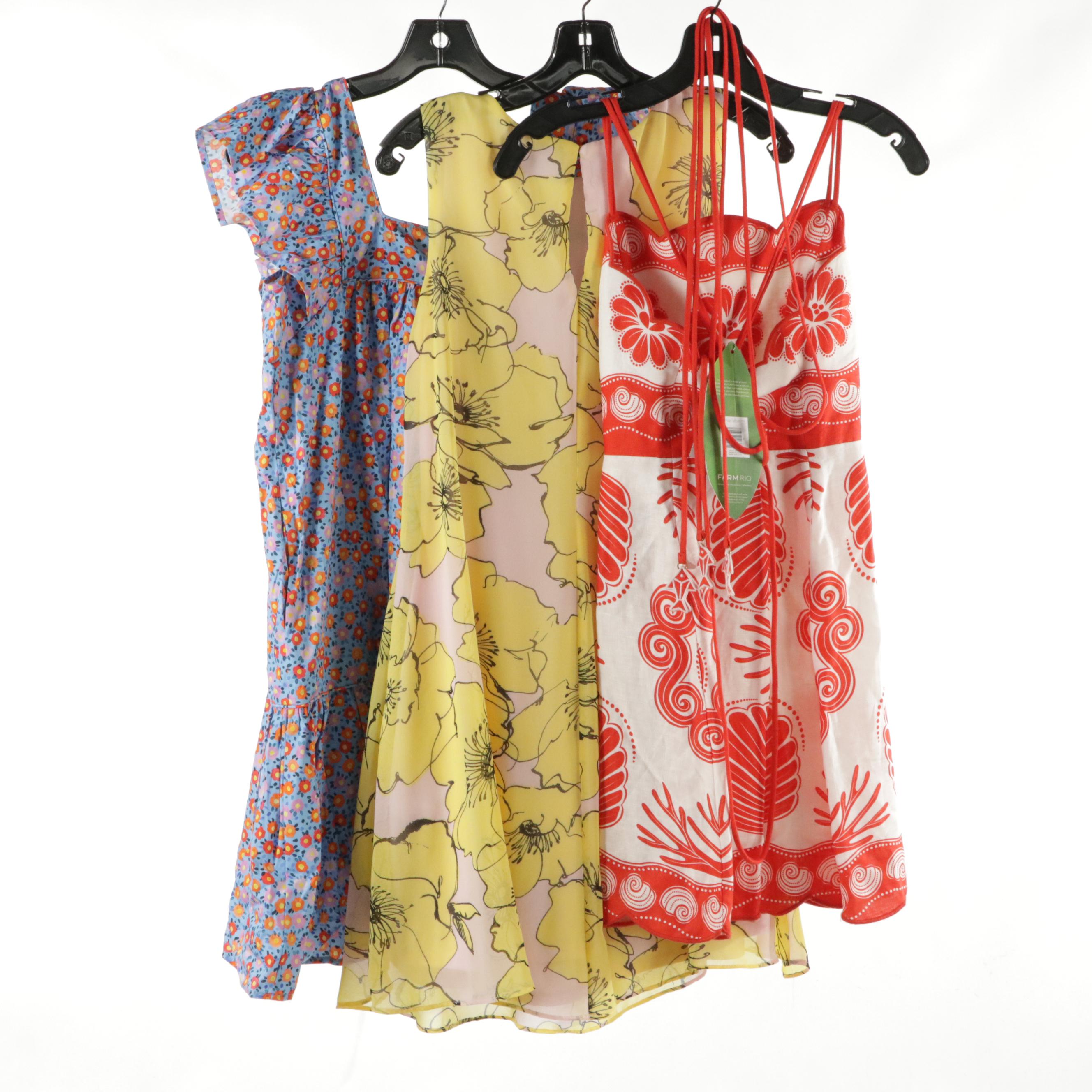 Farm Rio "Anika Shell" Linen Mini Dress, Maison Me Floral Baby Doll Dress, More