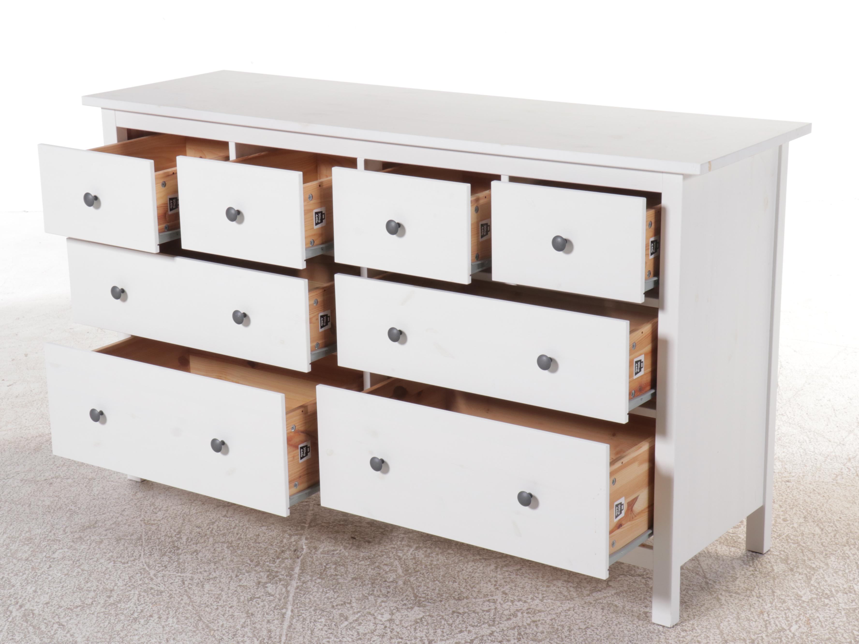 IKEA "Hemnes" Wall Mirror with White Chest of Drawers