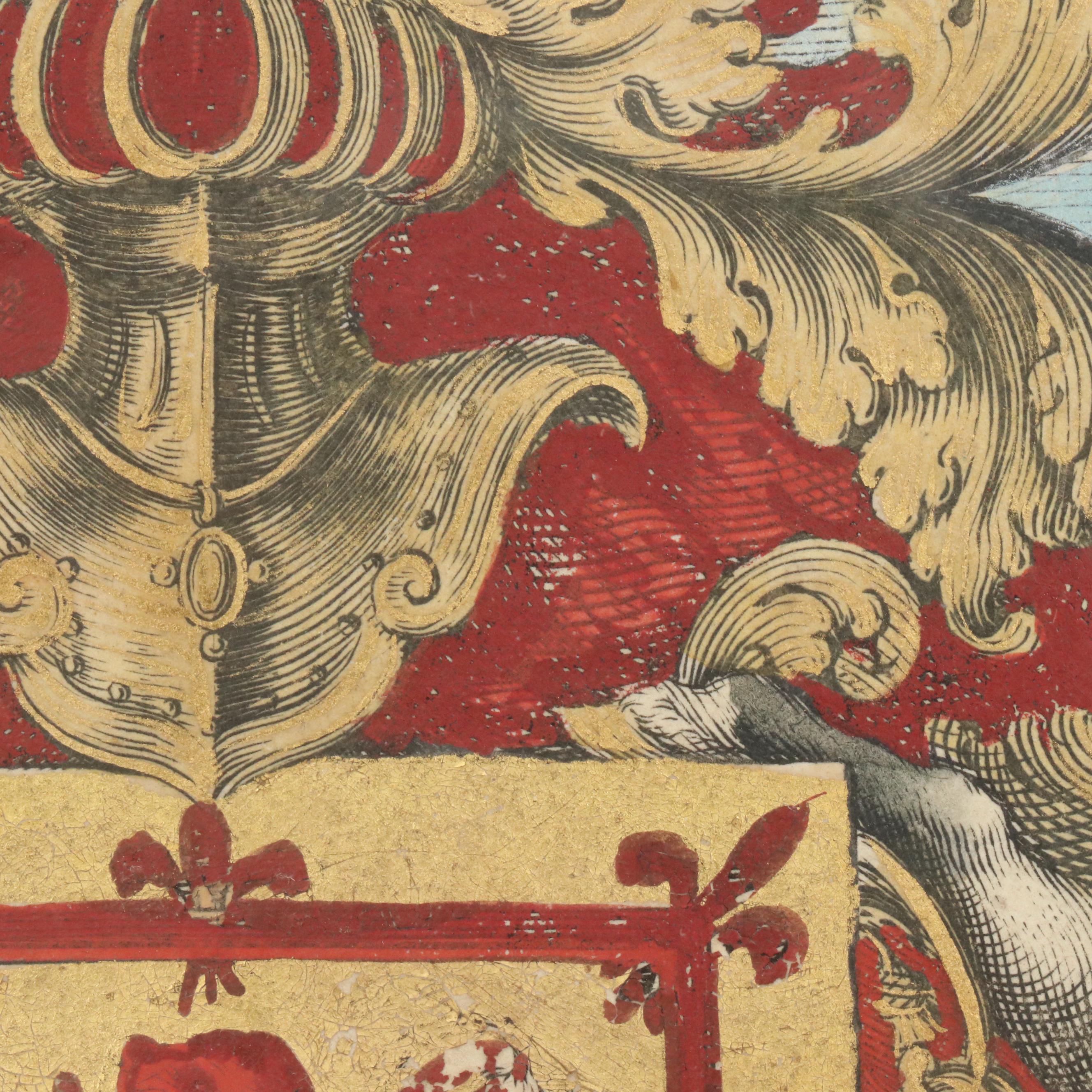 Hand-Colored Engraving Title Page of "Toonneel des Aerdrycx" by Joan Blaeu