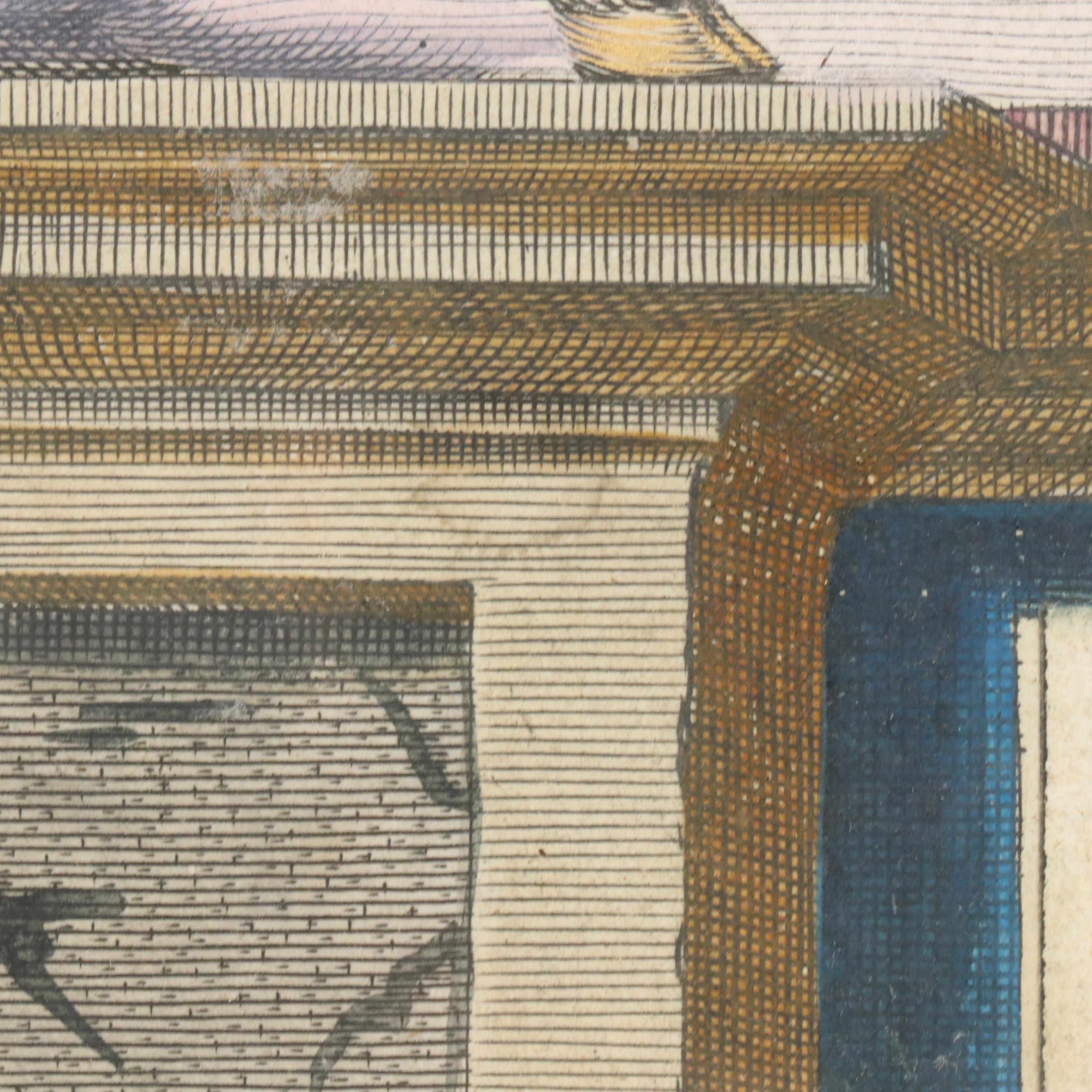 Hand-Colored Engraving Title Page of "Toonneel des Aerdrycx" by Joan Blaeu