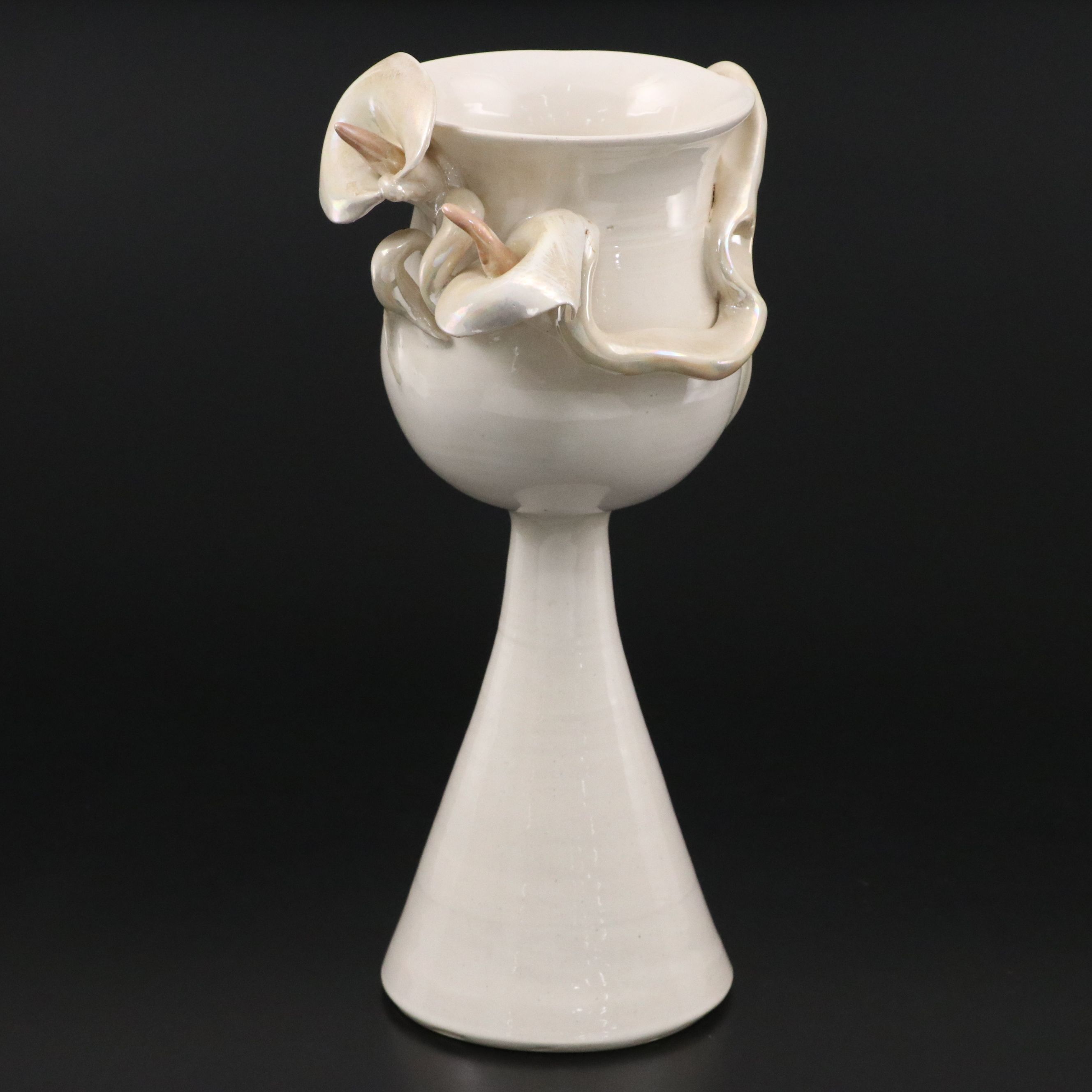 Marcy Berkowitz "The Lily and the Classic Vessel" Stoneware Art Pottery