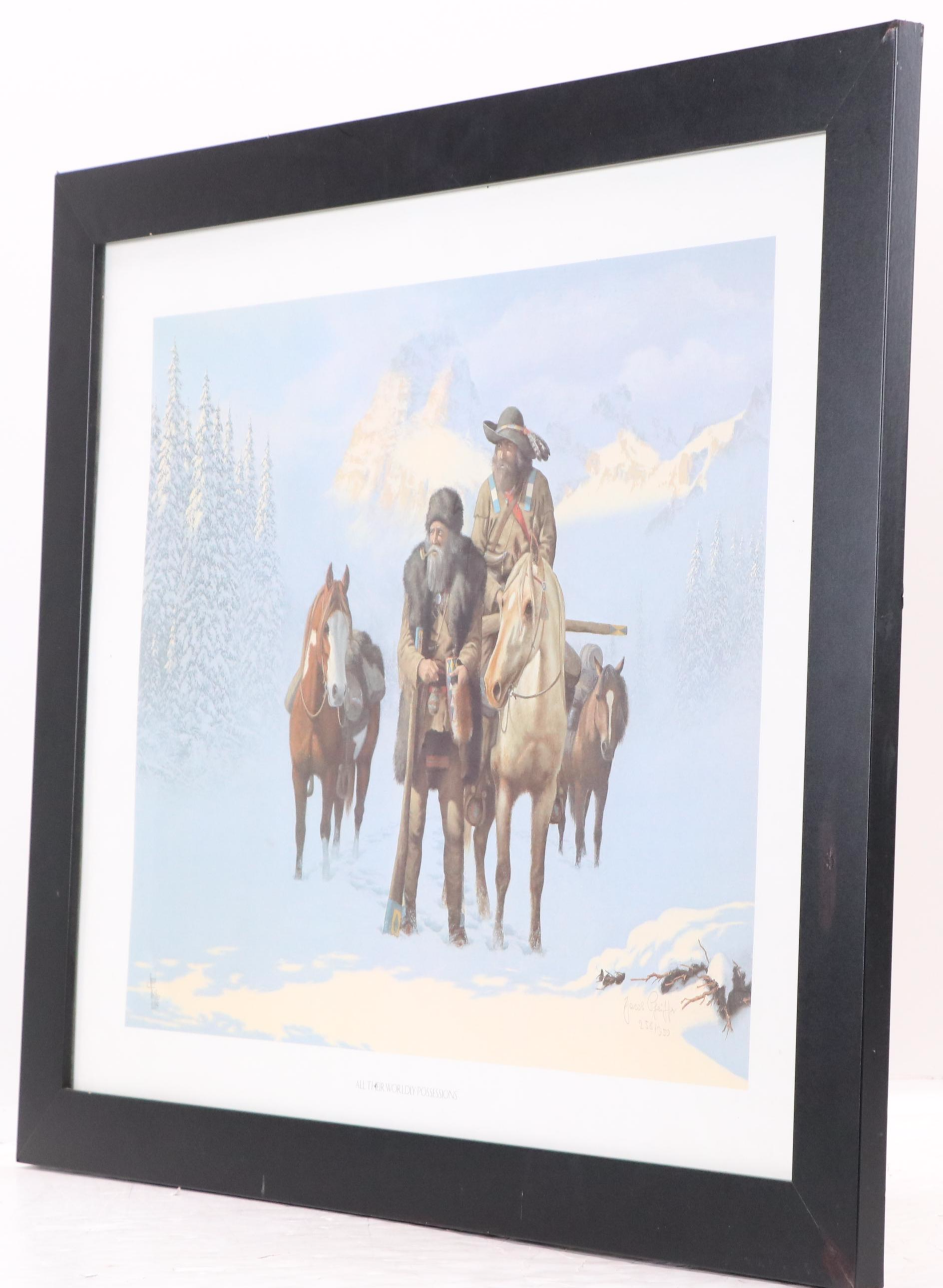 Jacob Pfeiffer Offset Lithograph "All Their Worldly Possessions," 1982