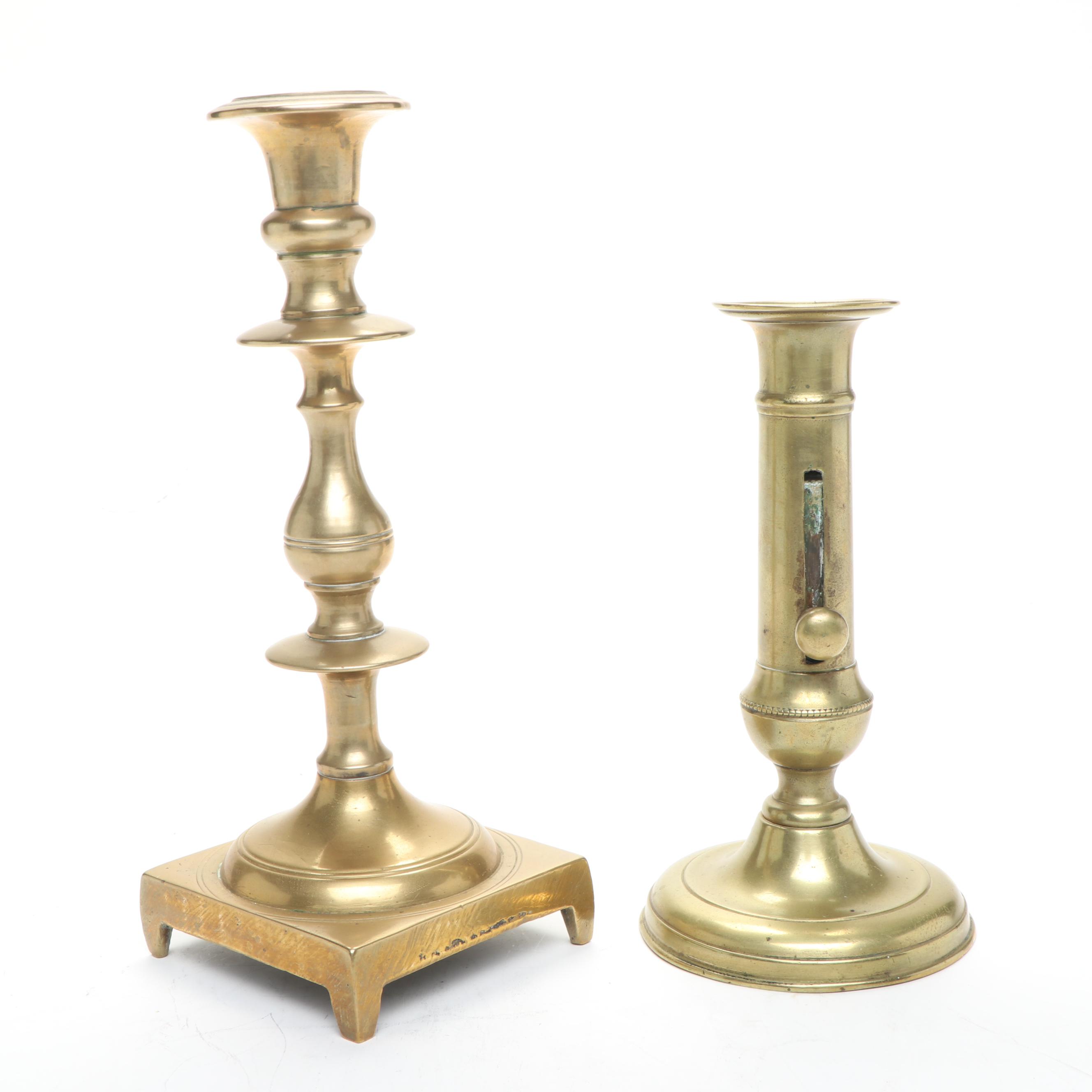 English Style Brass Candlesticks, Chamberstick, Mortar and Pestles and More