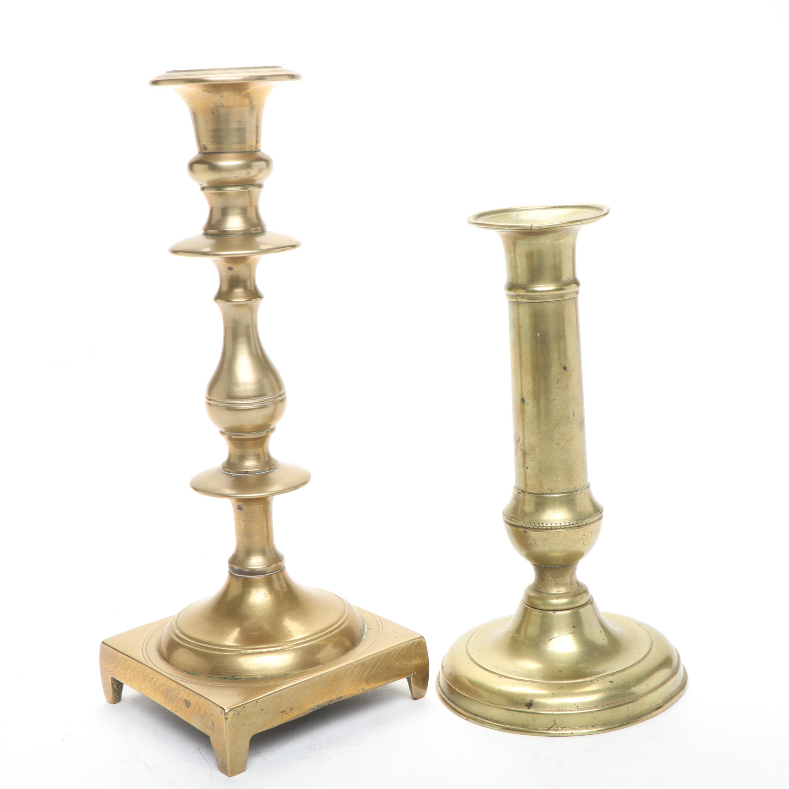 English Style Brass Candlesticks, Chamberstick, Mortar and Pestles and More