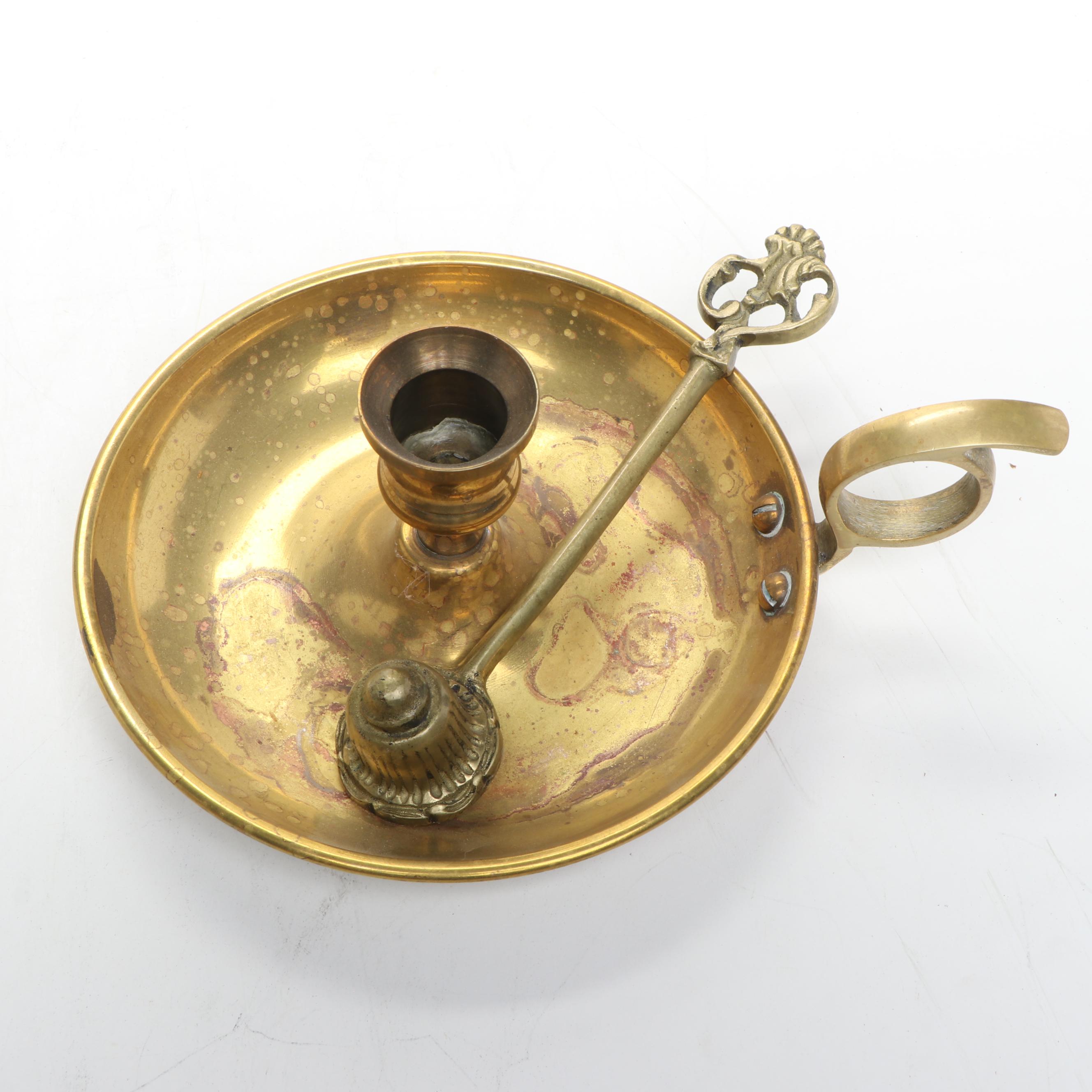 English Style Brass Candlesticks, Chamberstick, Mortar and Pestles and More