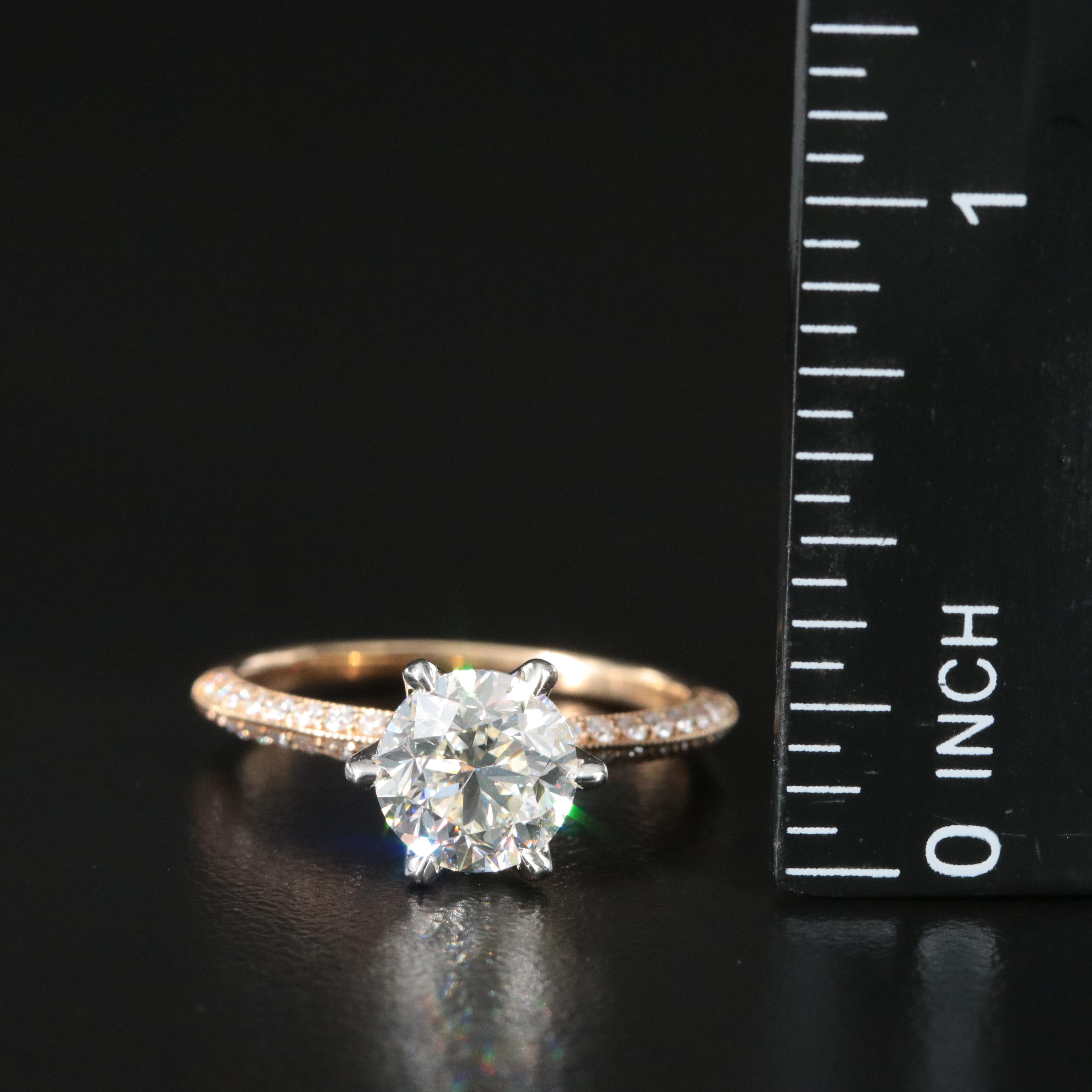 18K 2.30 CTW Diamond Ring with Platinum Accent and GIA Report
