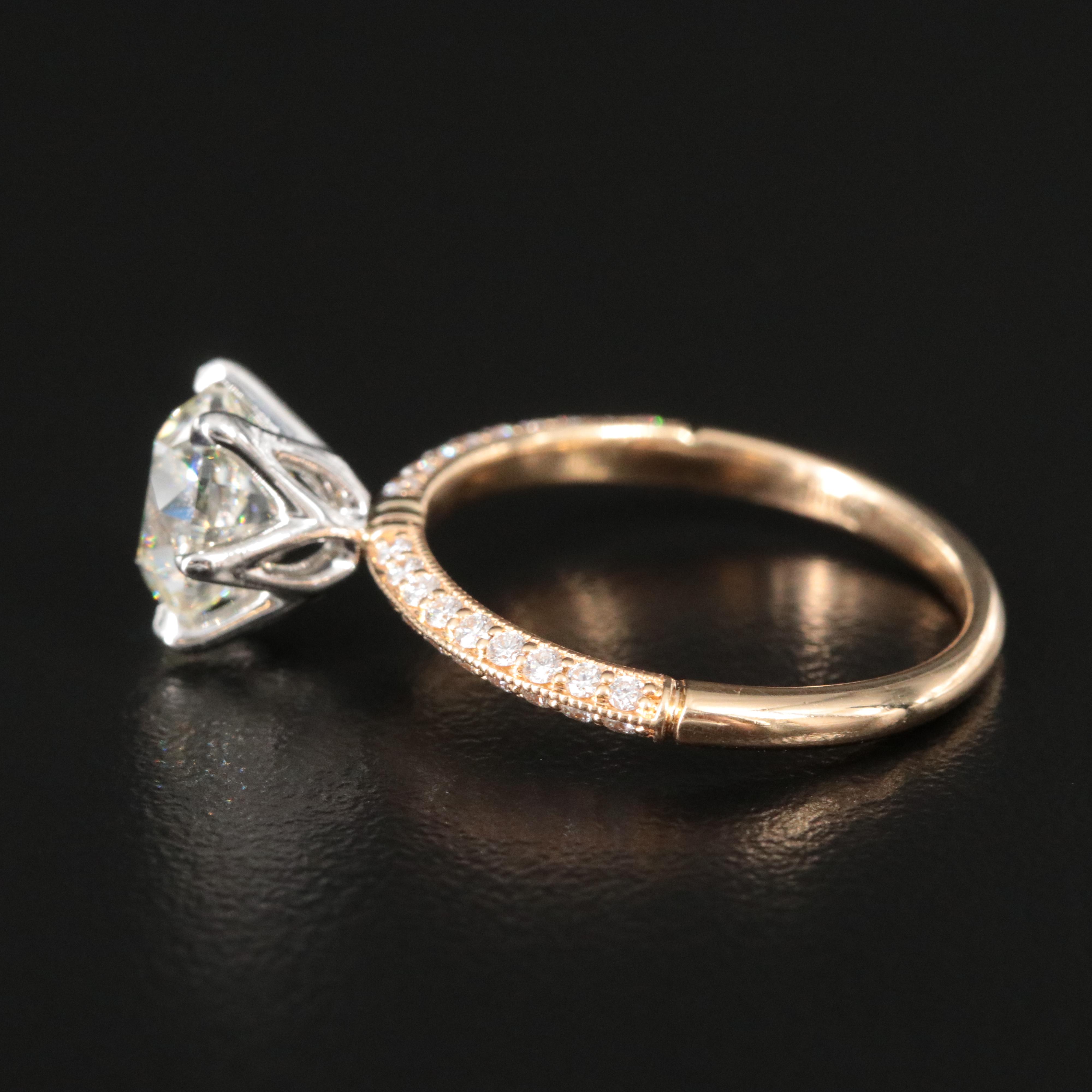 18K 2.30 CTW Diamond Ring with Platinum Accent and GIA Report