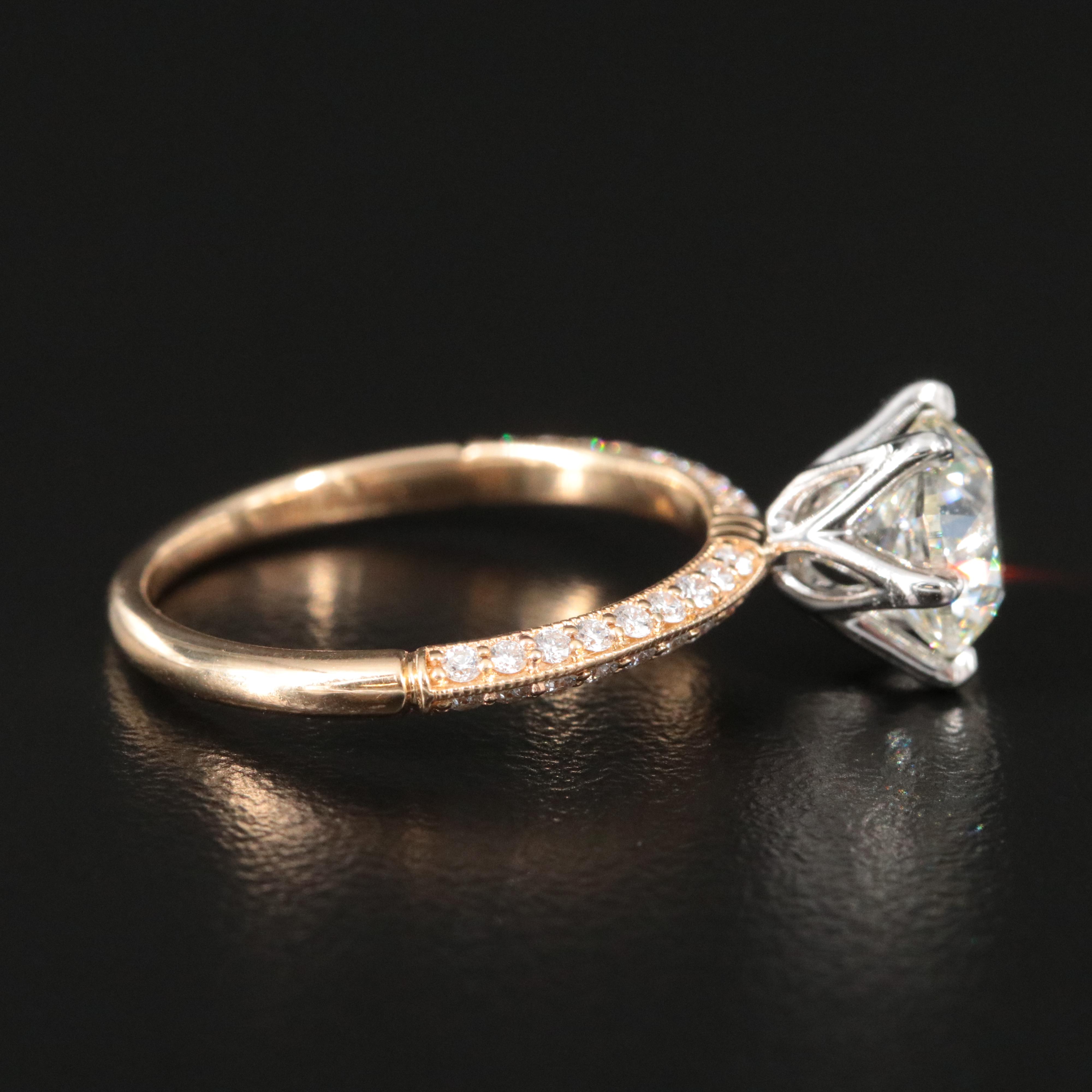 18K 2.30 CTW Diamond Ring with Platinum Accent and GIA Report