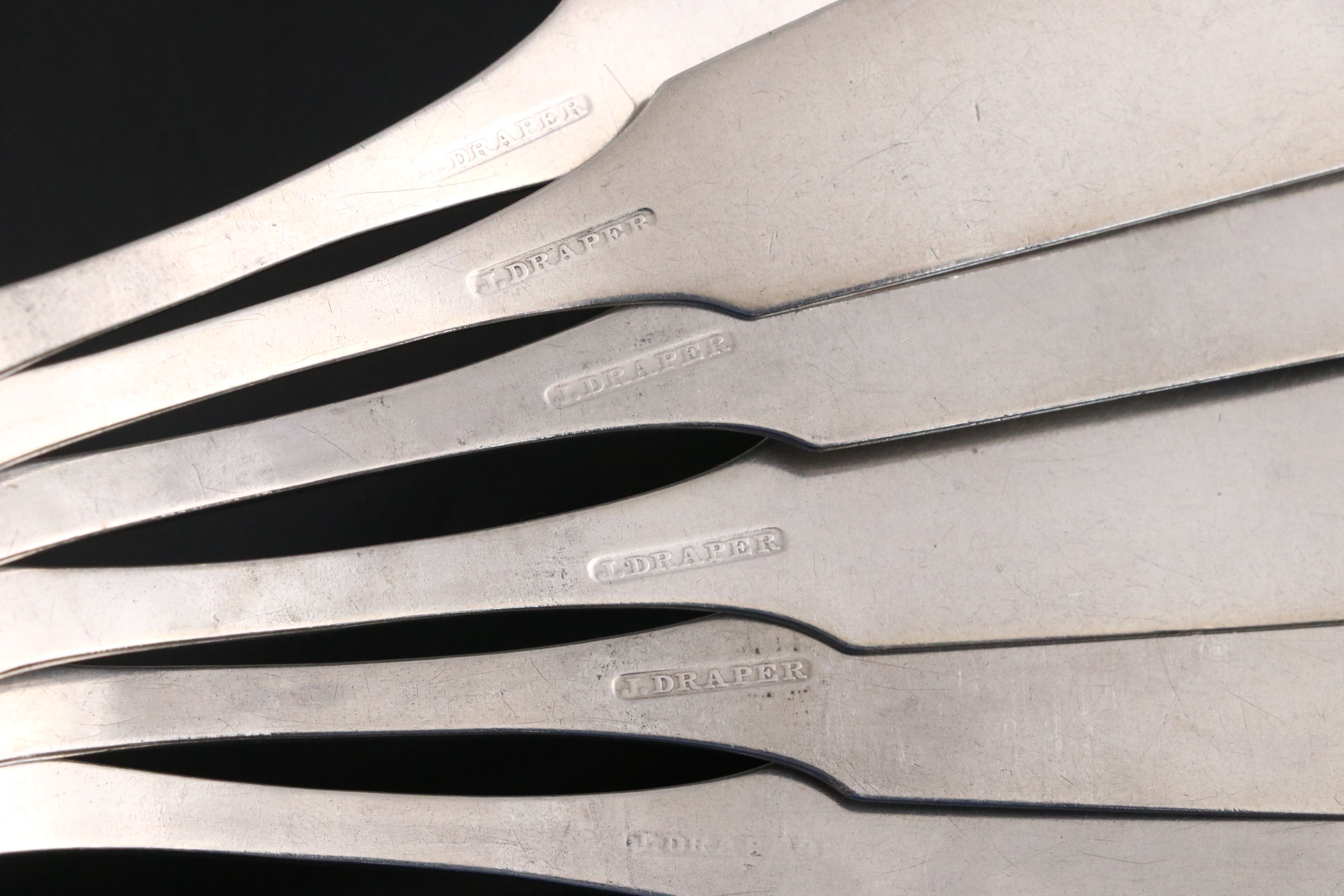 Cincinnati Joseph Draper Coin Silver Spoons with Other Antique Flatware