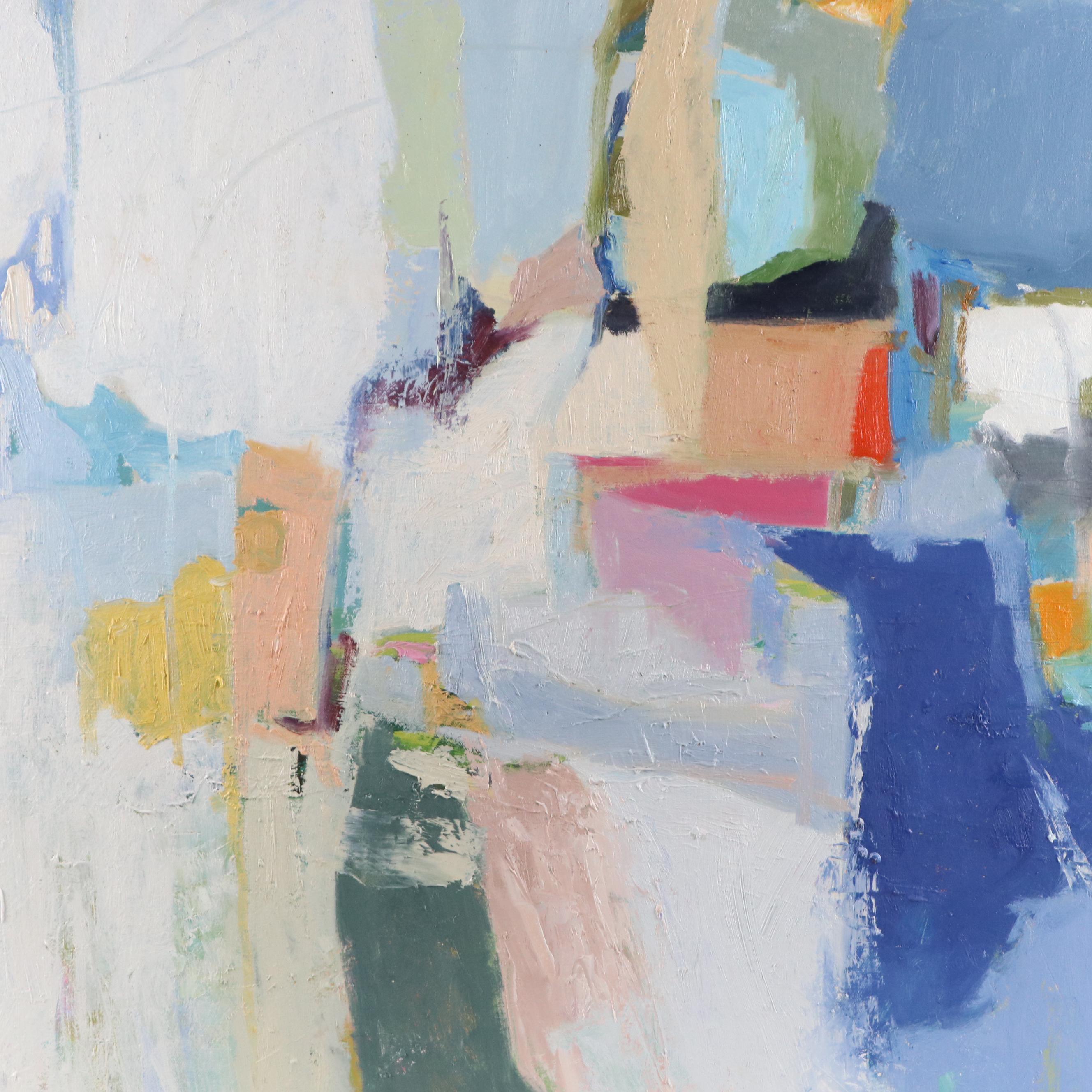 Sarah Brown Abstract Oil Painting "Harmony and Contrast," 21st Century