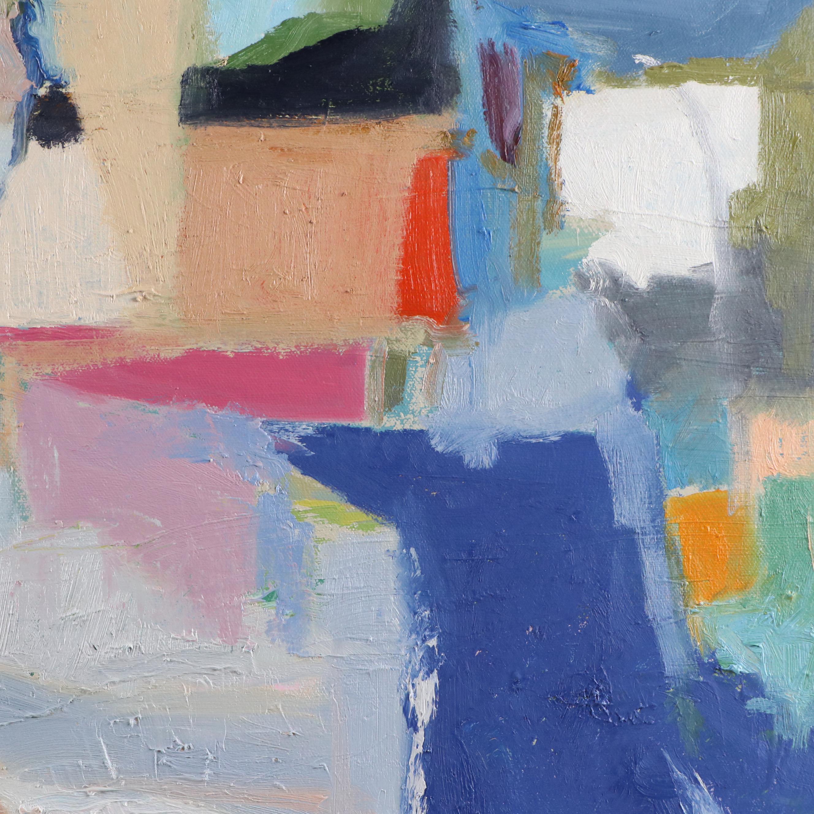 Sarah Brown Abstract Oil Painting "Harmony and Contrast," 21st Century