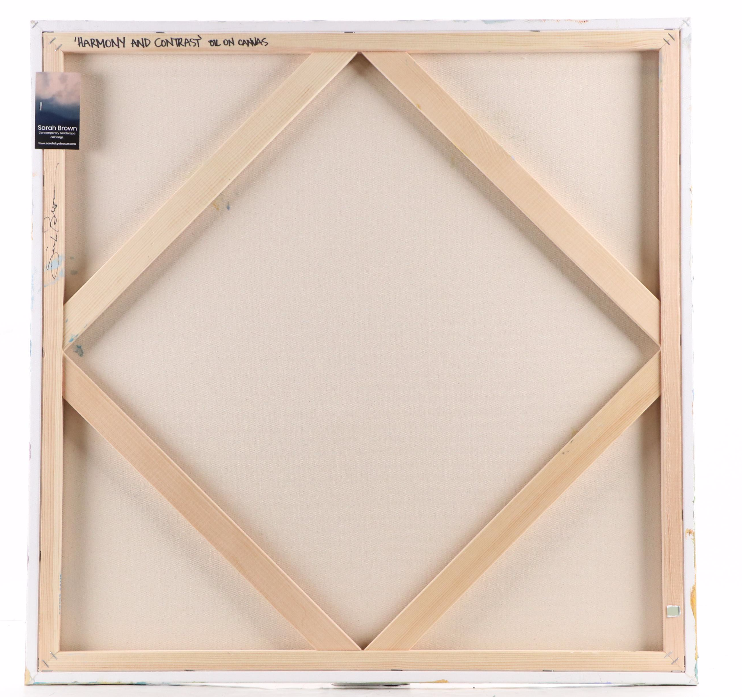 Sarah Brown Abstract Oil Painting "Harmony and Contrast," 21st Century