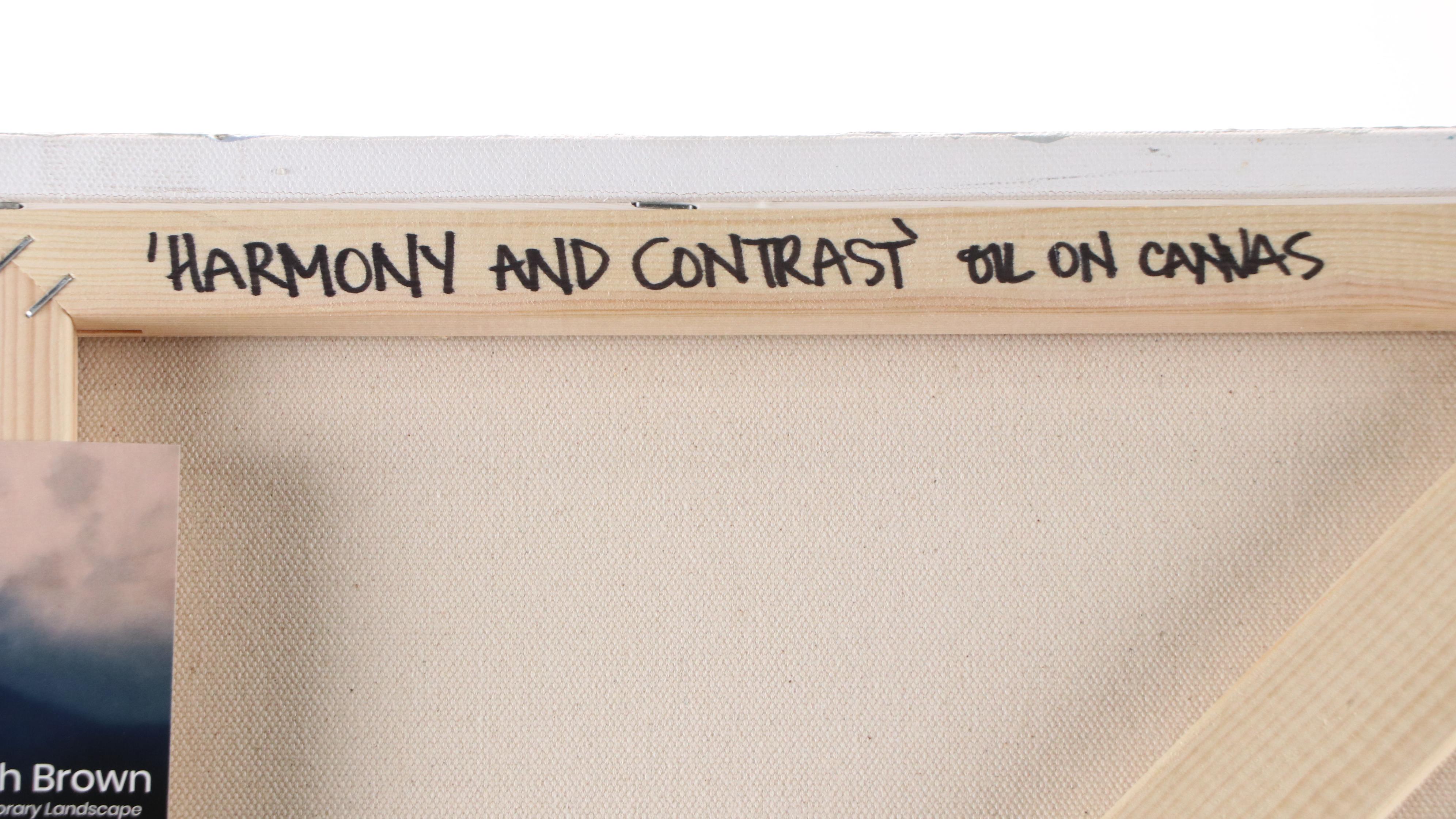 Sarah Brown Abstract Oil Painting "Harmony and Contrast," 21st Century