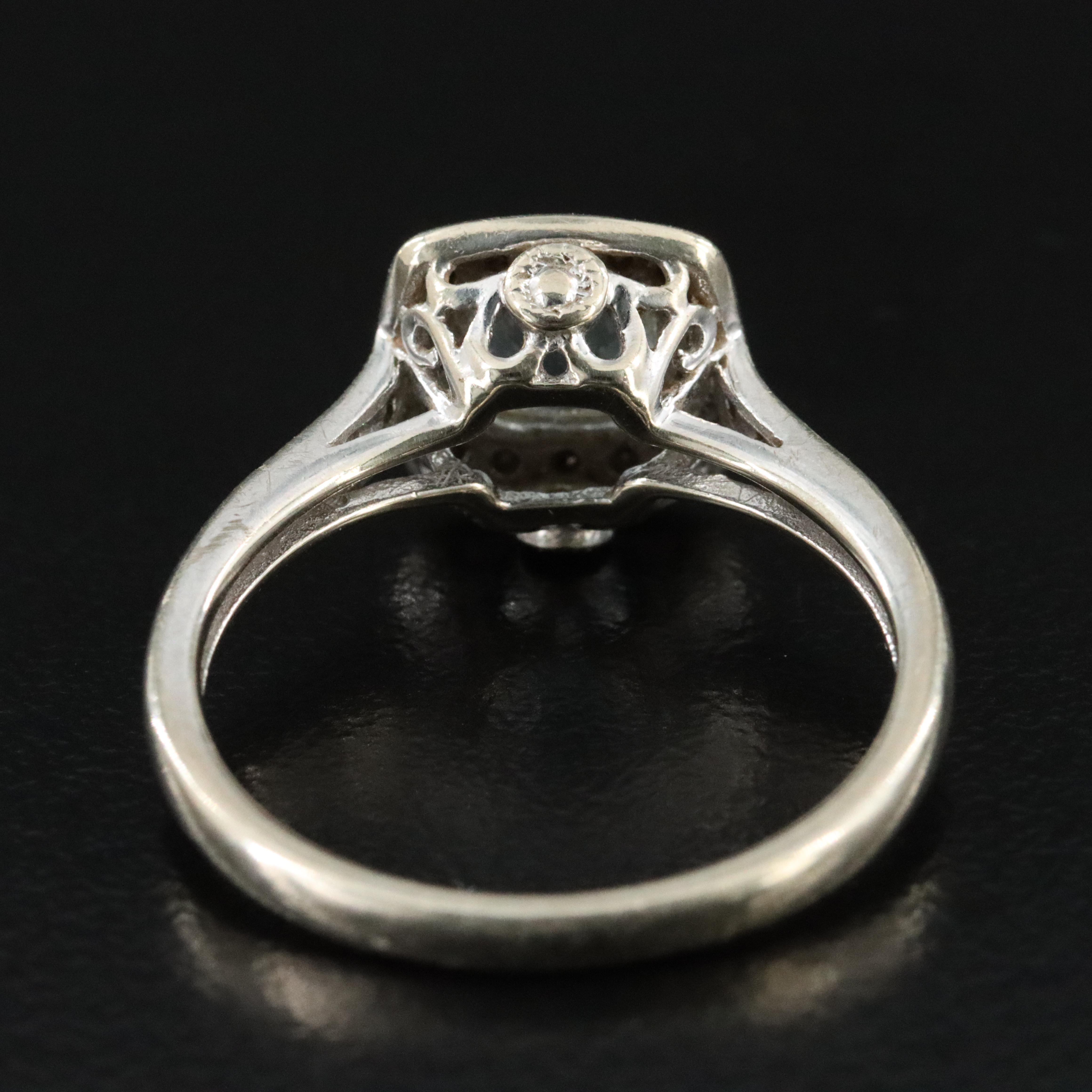 10K Aquamarine and Diamond Ring