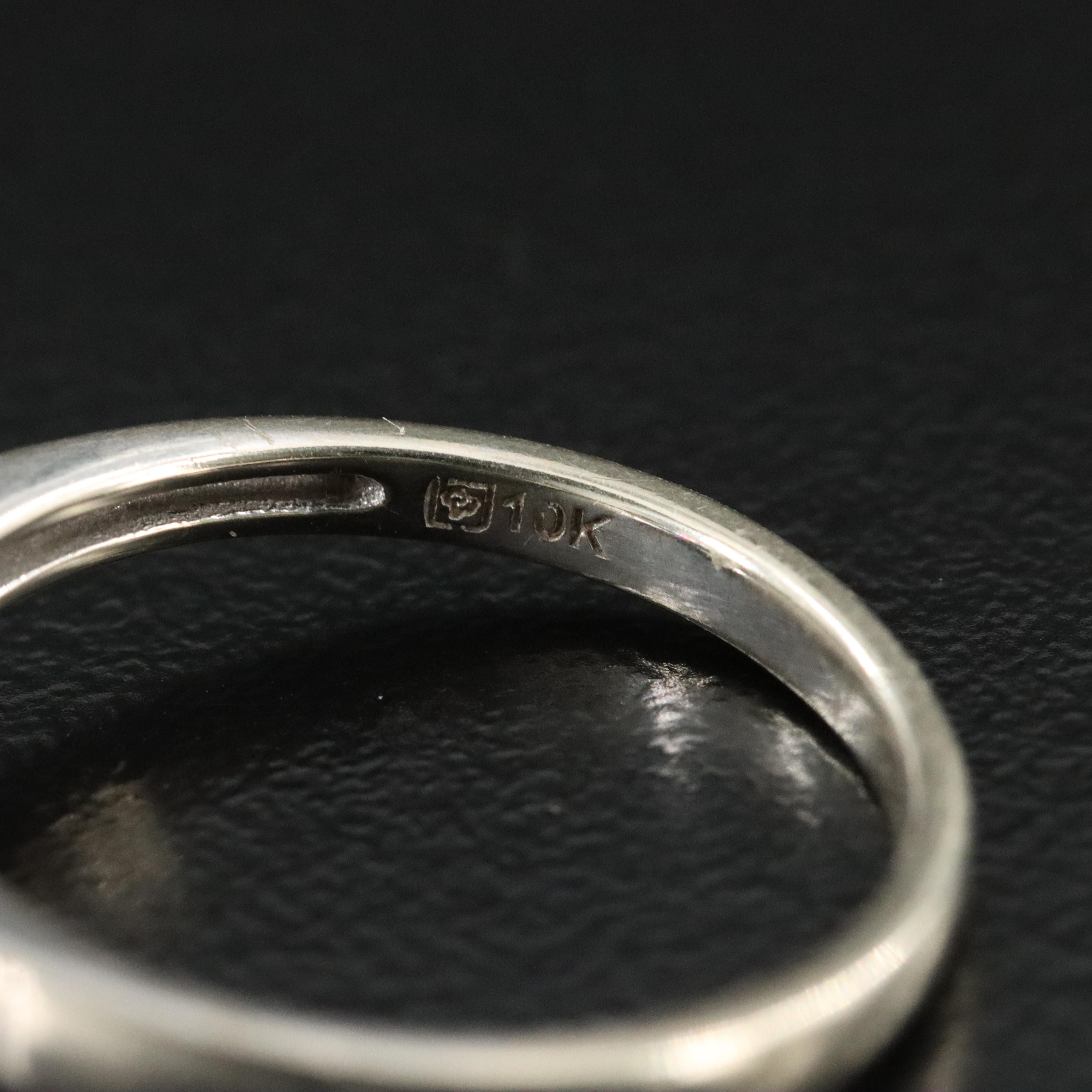 10K Aquamarine and Diamond Ring