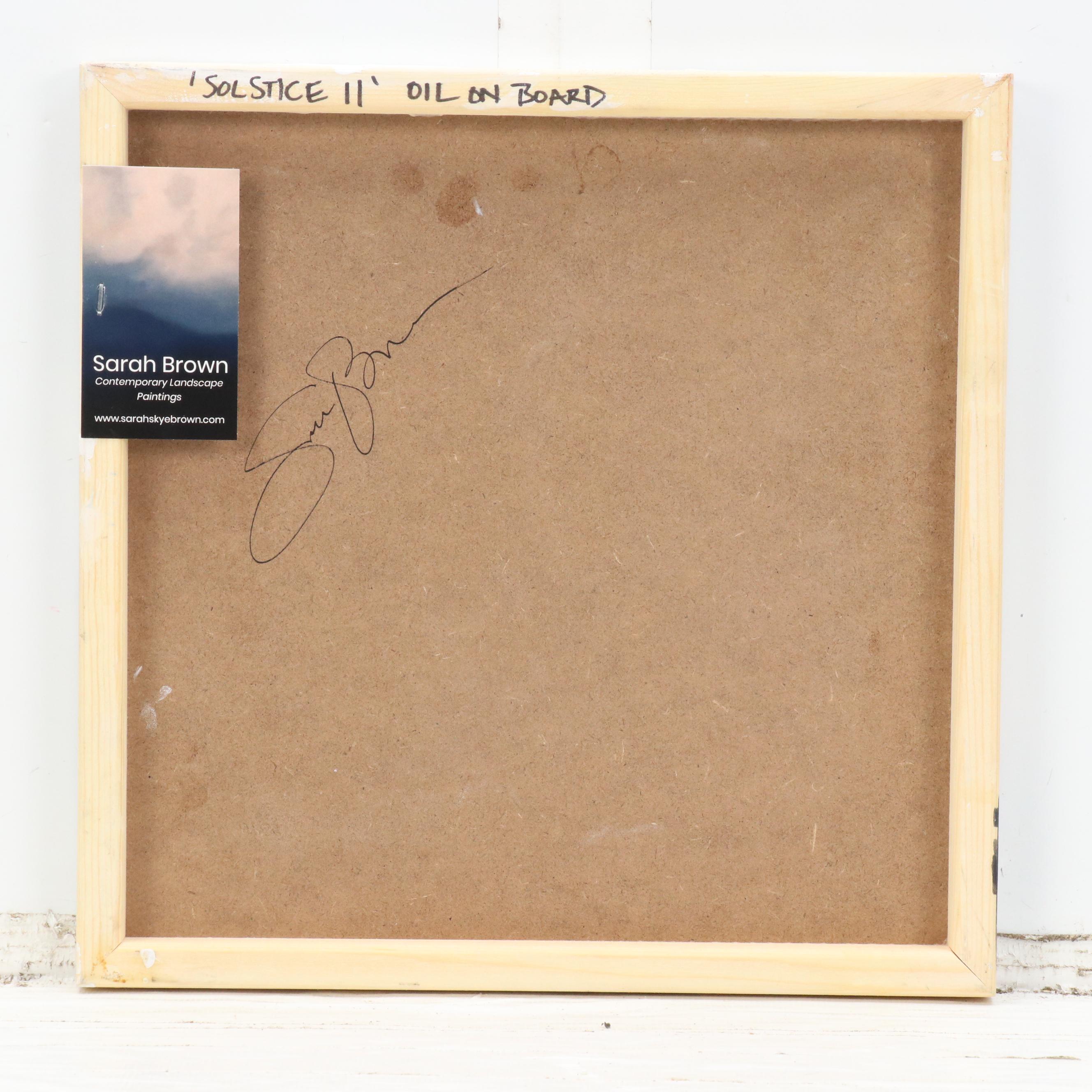 Sarah Brown Abstract Oil Painting "Solstice II," 21st Century