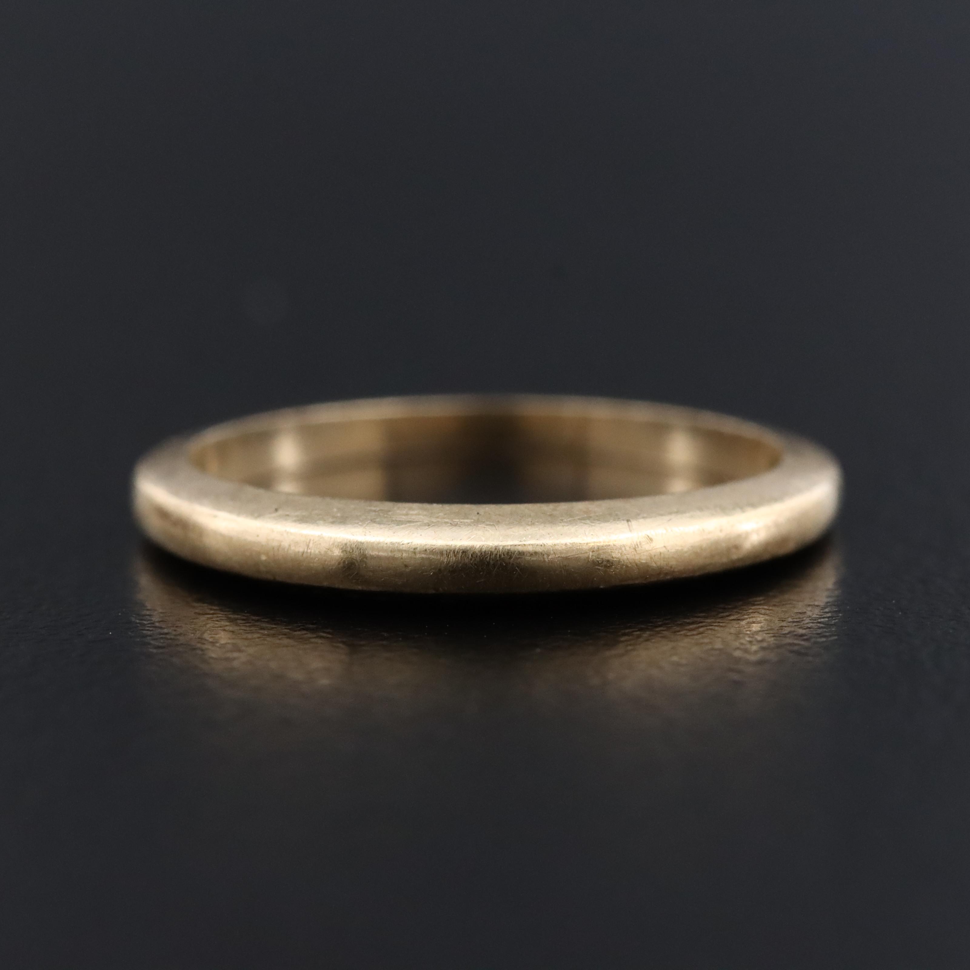 14K Domed Band