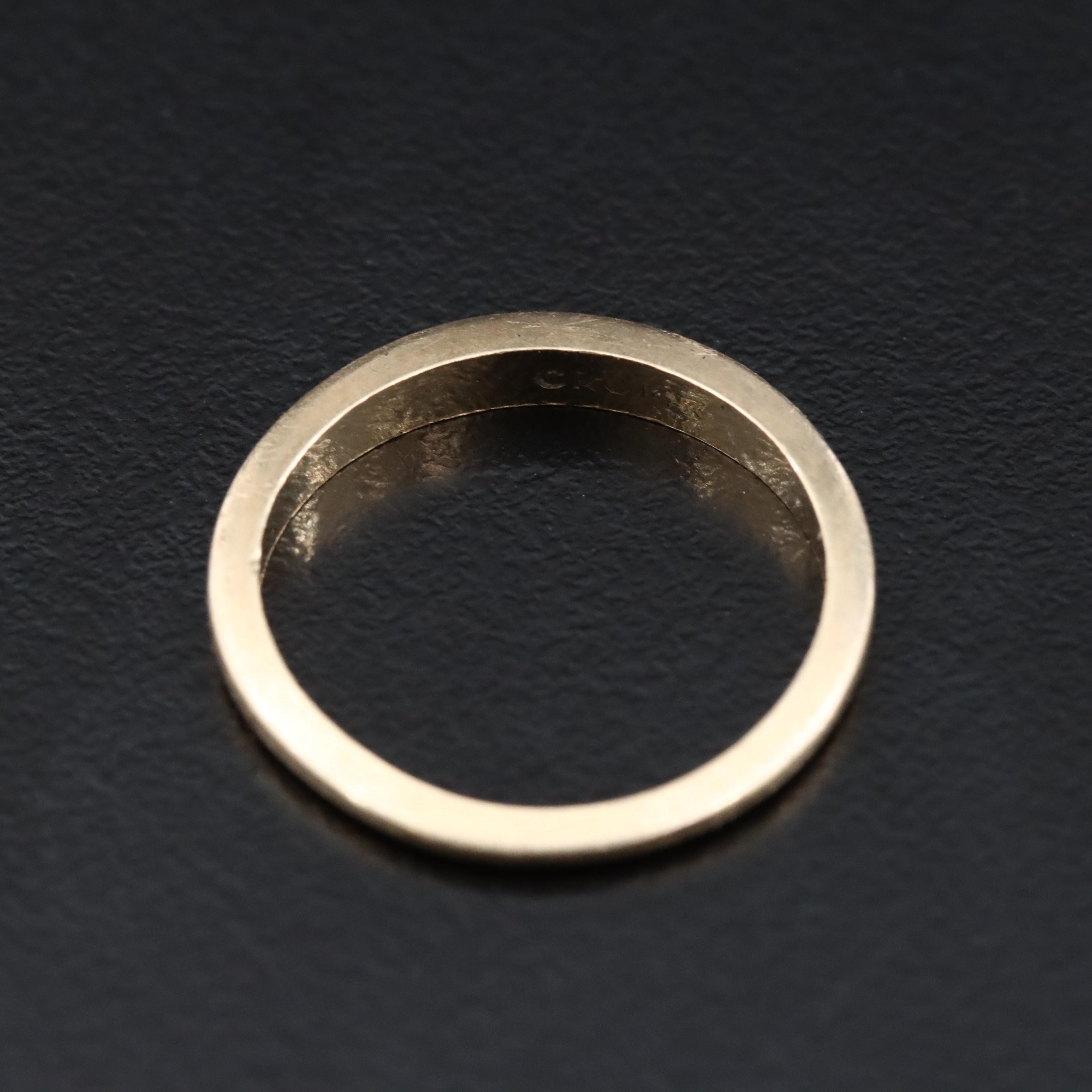14K Domed Band