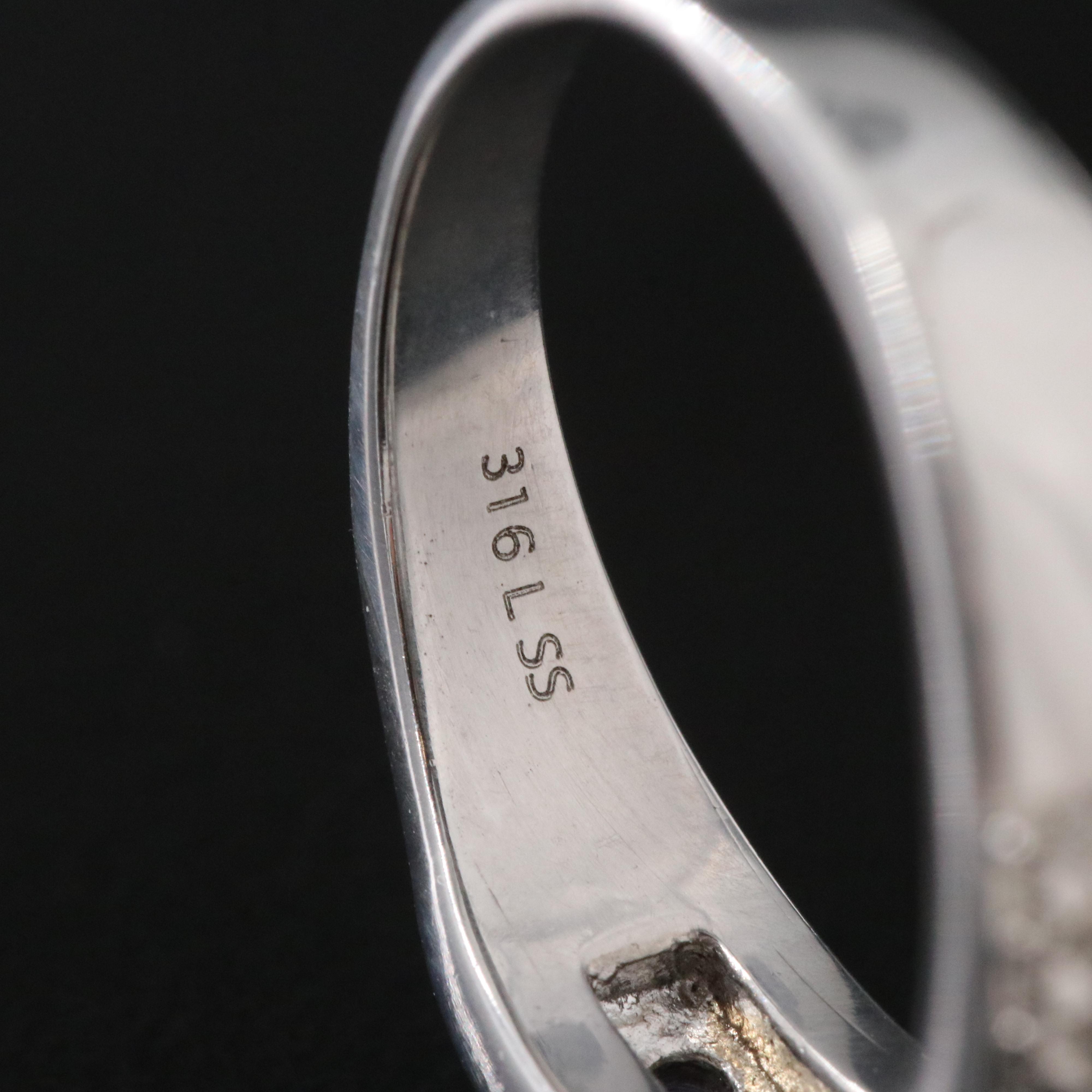 Filled Corundum and CZ Ring