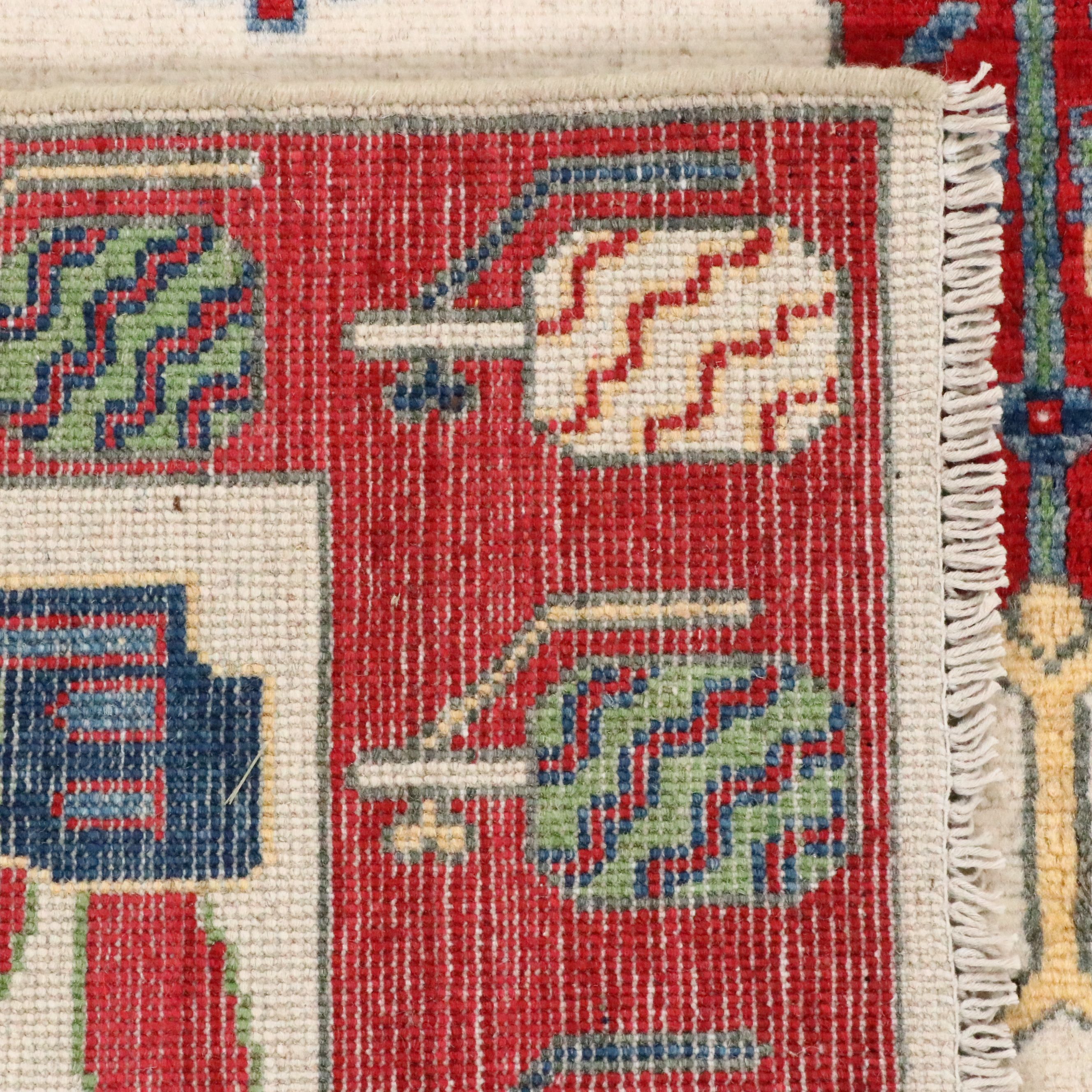 5'11 x 9' Hand-Knotted Afghan Pictorial War Area Rug