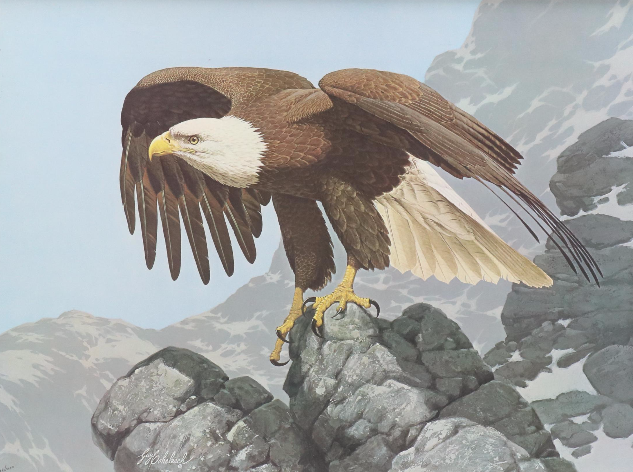 Guy Coheleach Offset Lithograph "Bicentennial Eagle"
