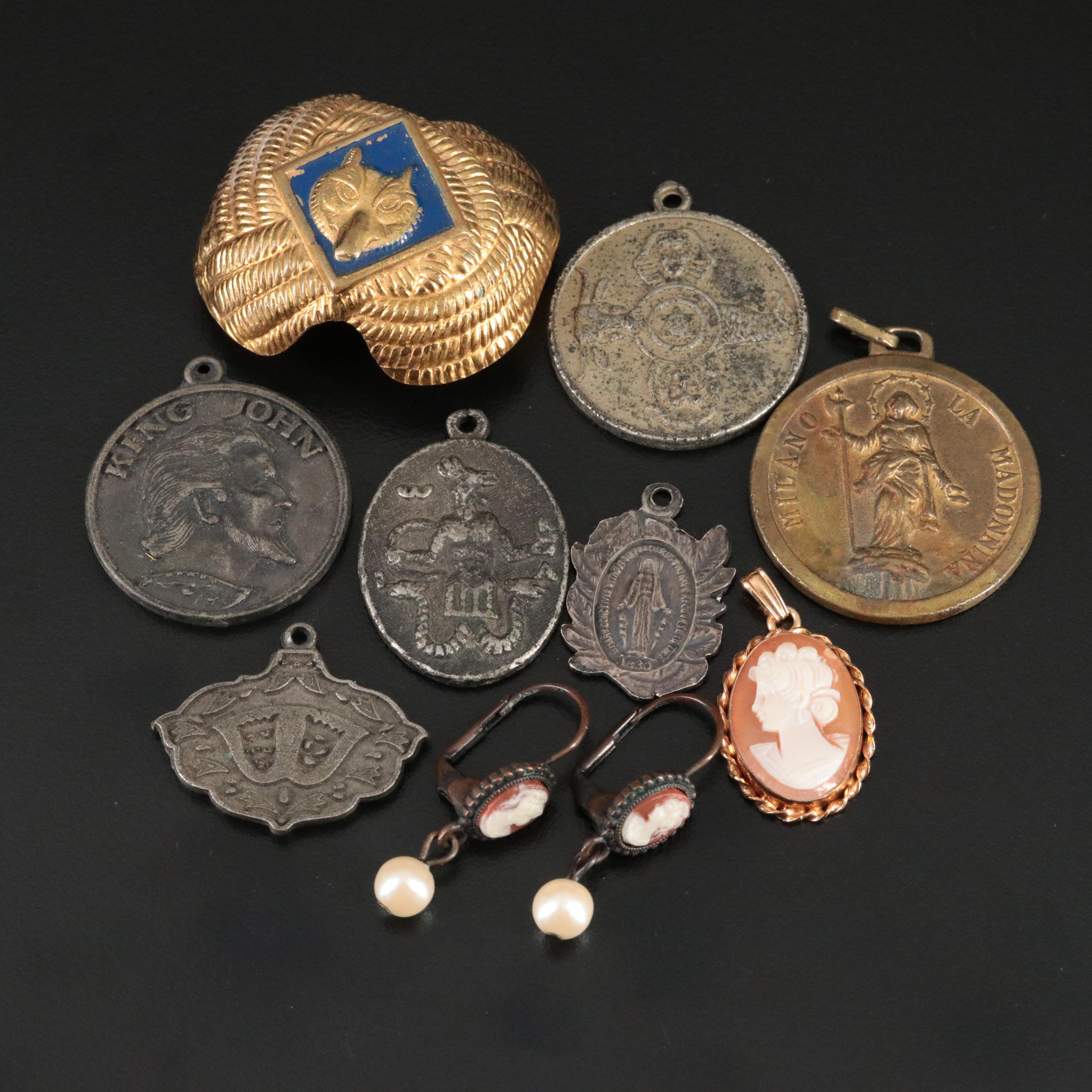 Vintage Religious Iconography and Medallions