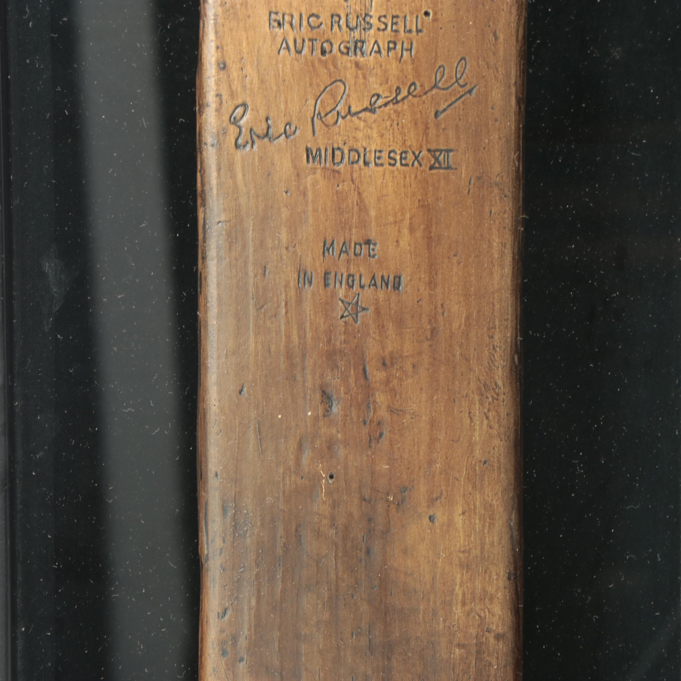 Eric Russell "Autograph" Middlesex XI Cricket Bat